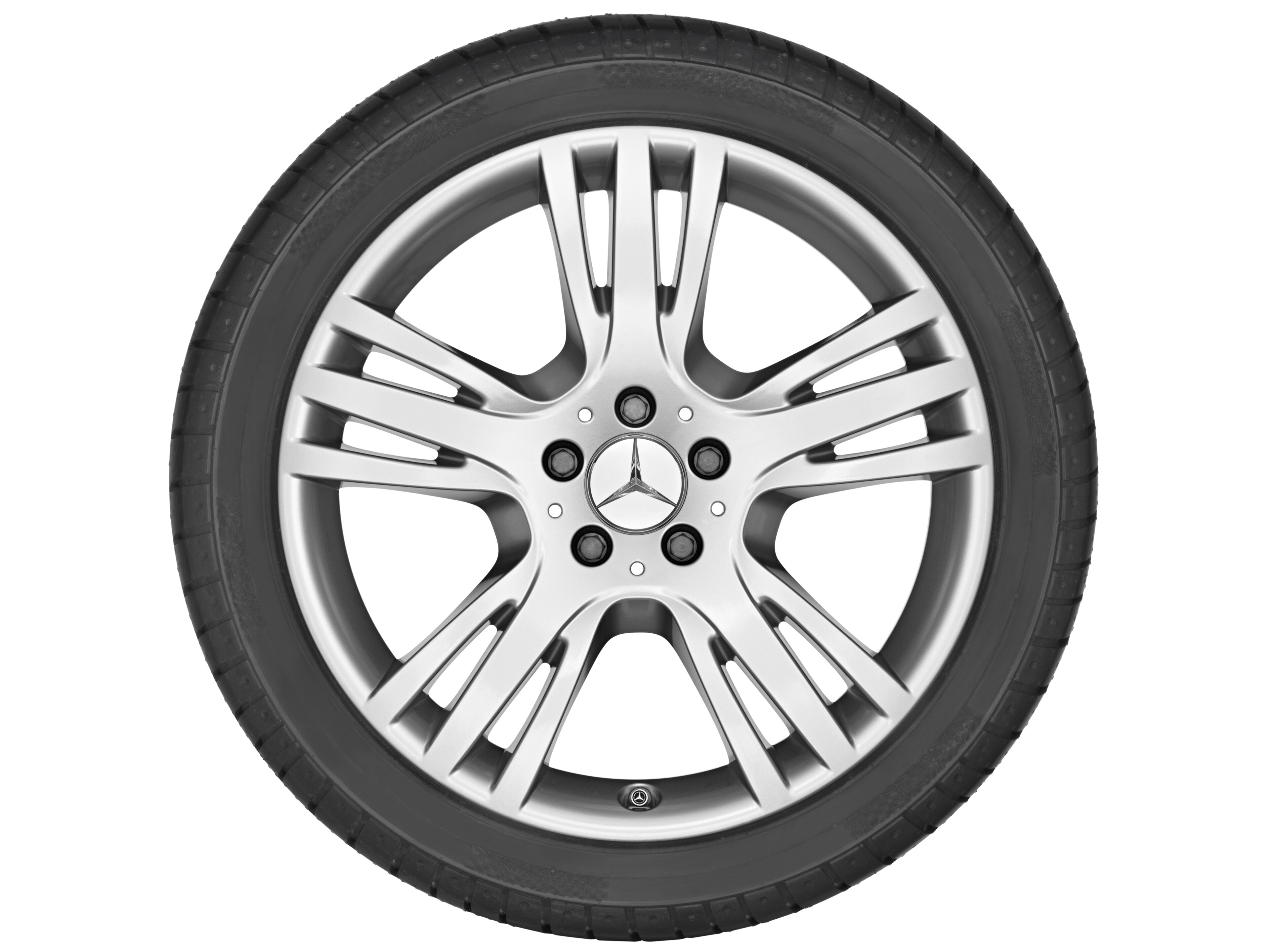 5-Tripel-Speichen-Rad, 48,3 cm (19 Zoll) - 7,5 J x 19 ET 47, titansilber, lackiert