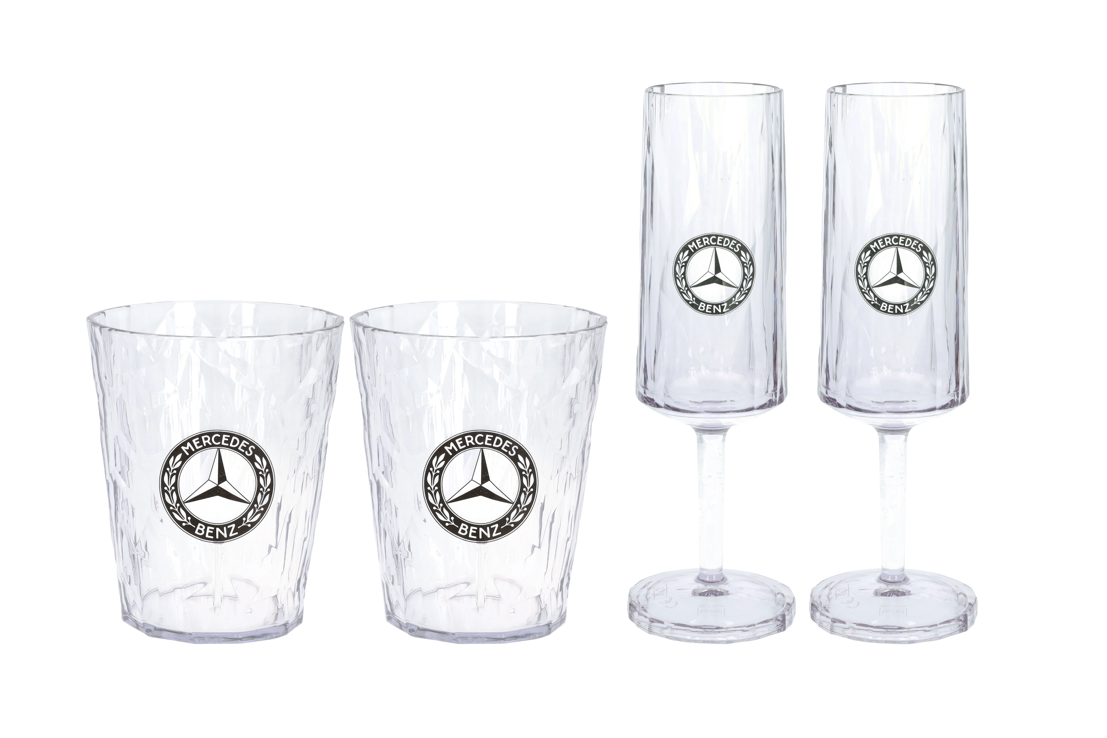 Superglas-Set, 4er-Set - transparent, PETG, 2 x 100 ml, 2 x 250 ml, koziol