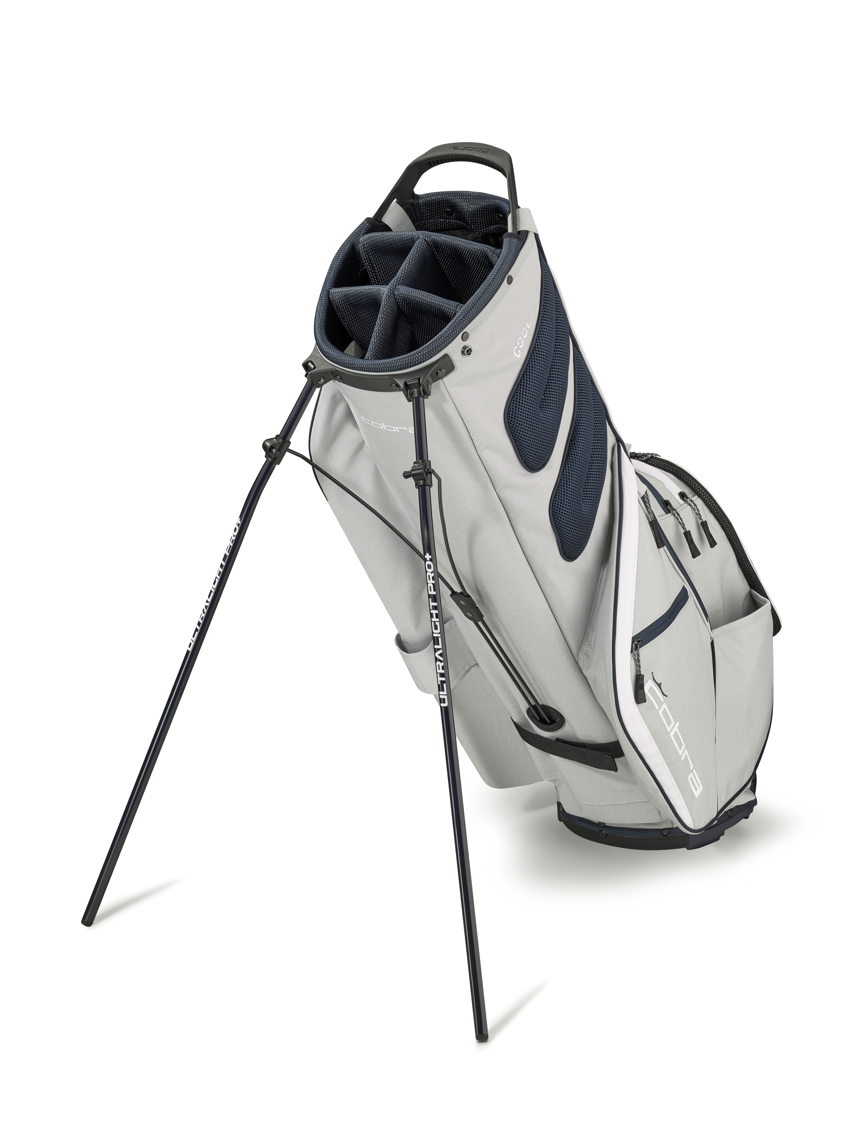 Golf-Standbag, Ultralight Pro - grau / navy, Polyester