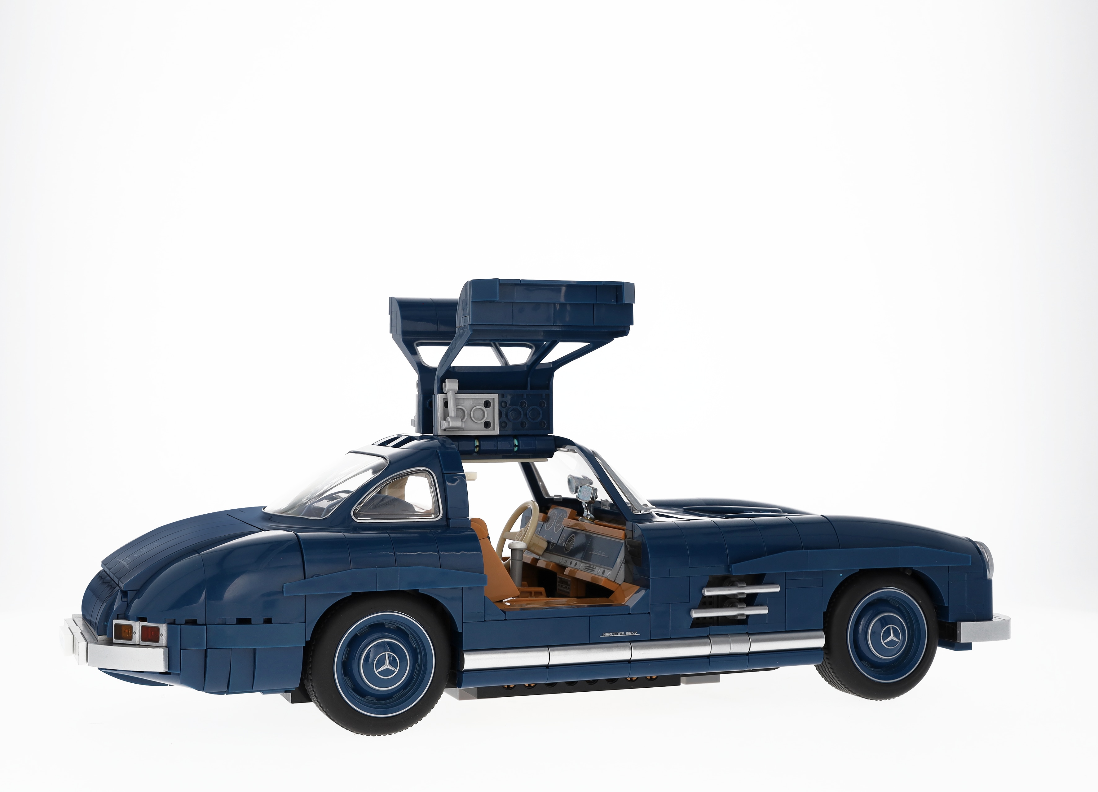 300 SL W 198 (1954-1957), Klemmbaustein Modell - blau, Mattel, 1:12