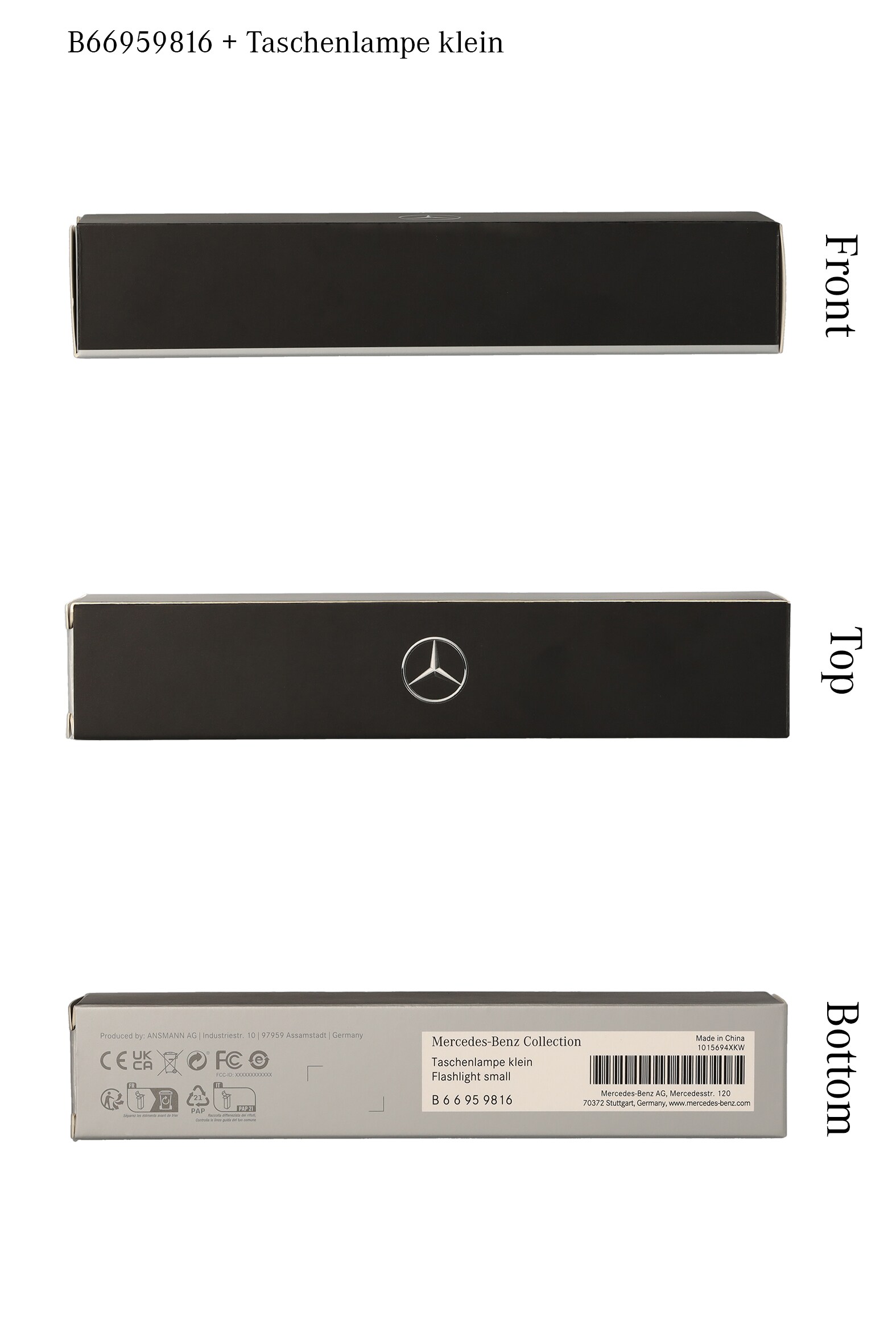 LED-Taschenlampe, klein - schwarz, Aluminium, Ansmann