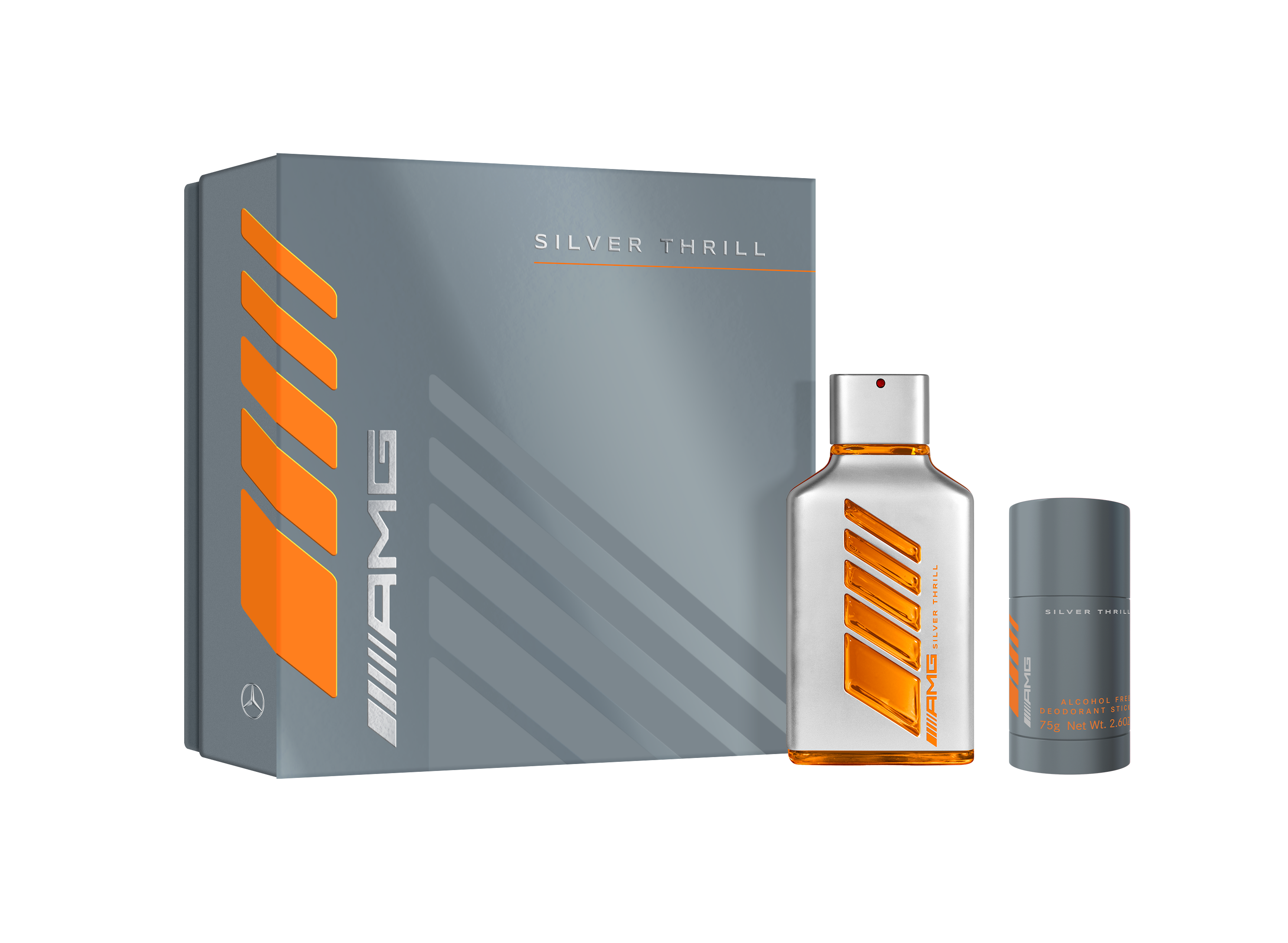 Geschenkset AMG Silver Thrill, EdP - für Herren, INCC, 100 ml