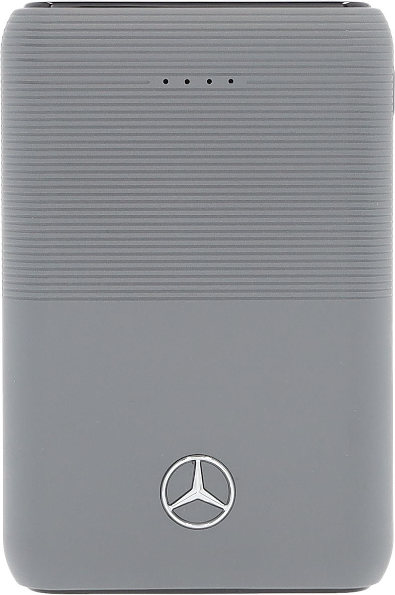 Powerbank, 10.000 mAh - grau, Kunststoff