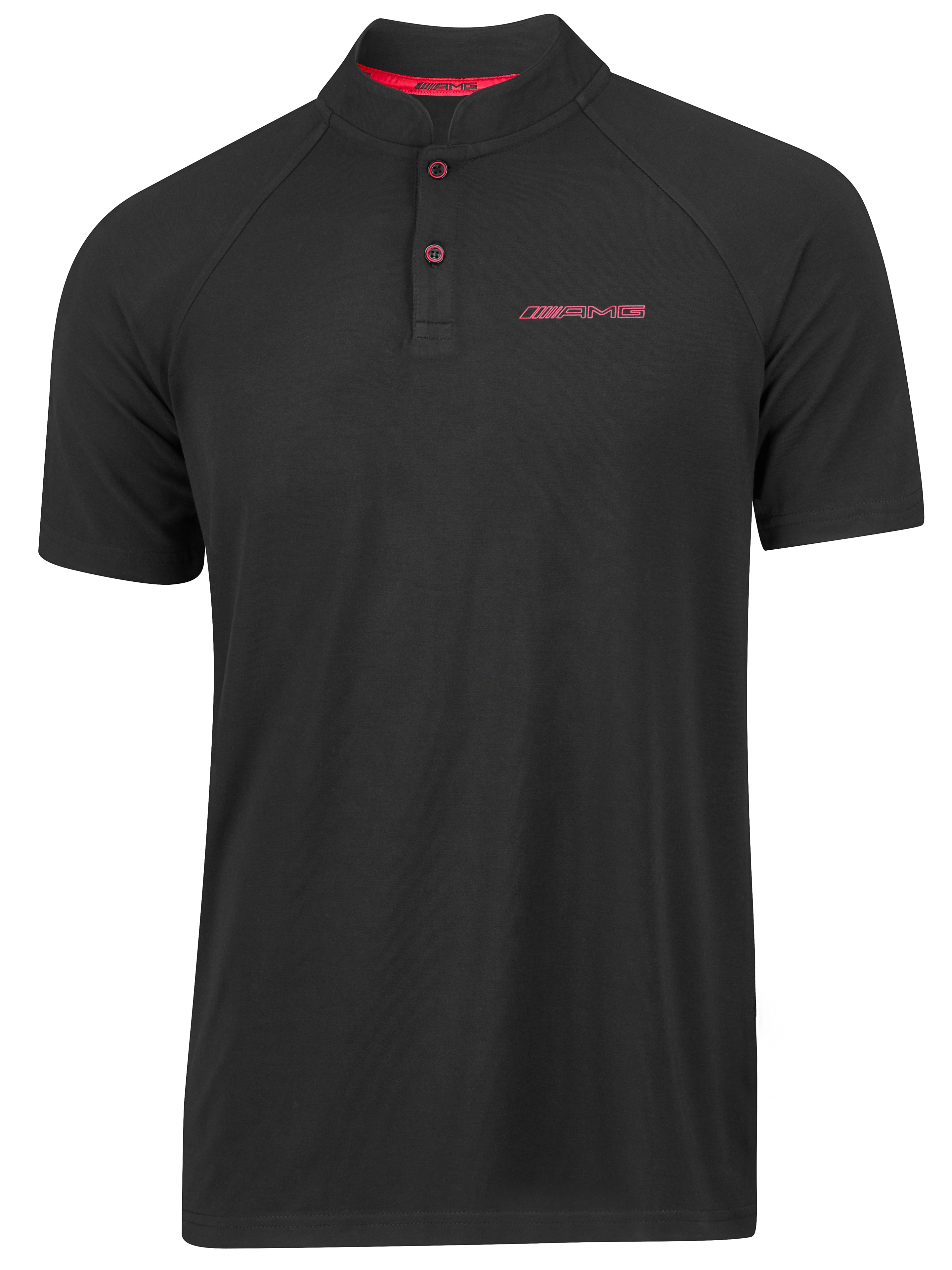 AMG Poloshirt Herren - schwarz / rot, L