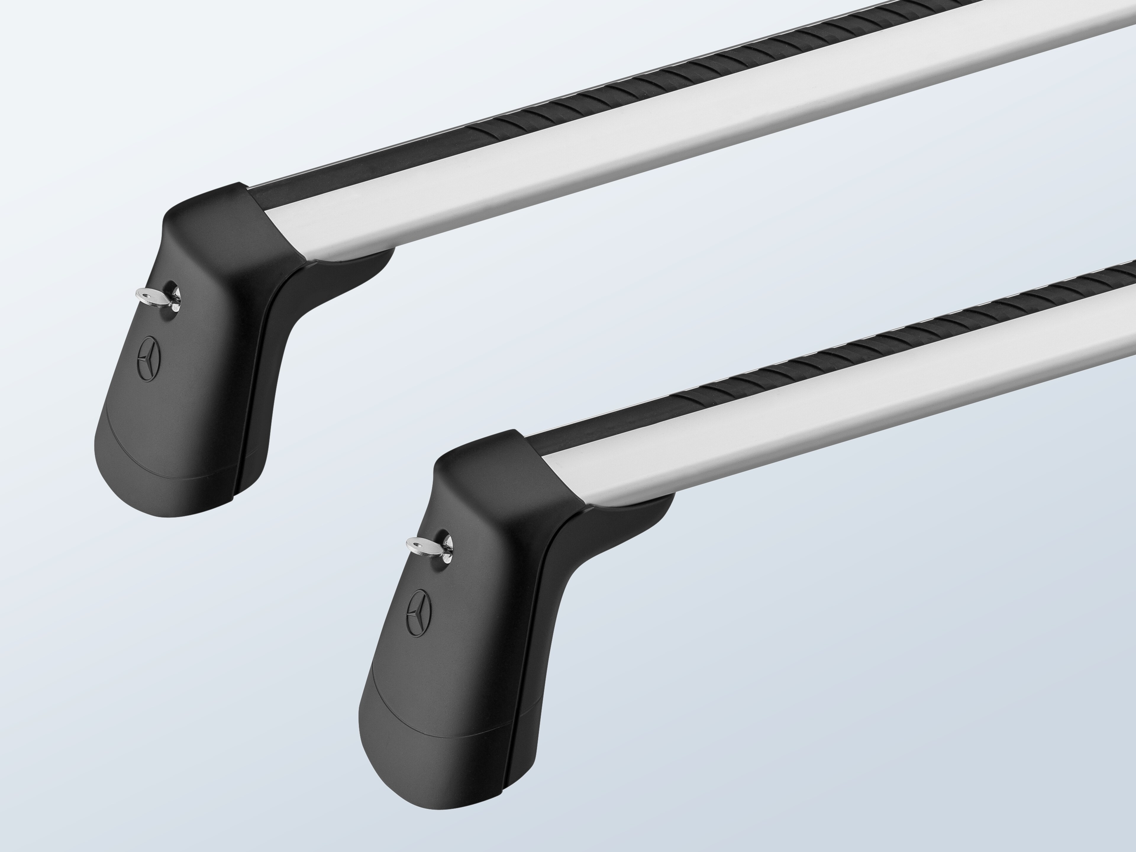 Grundträger - Aluminium / Stahl / Kunststoff, silberfarben / schwarz