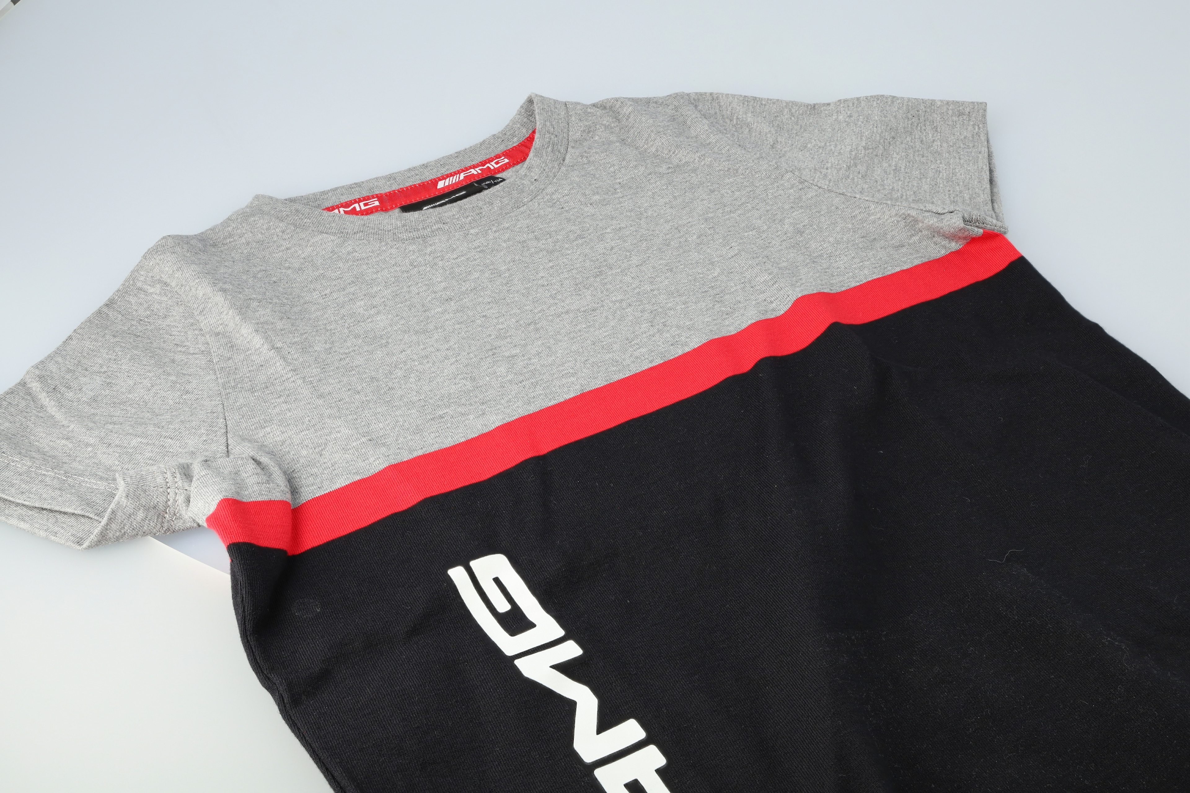 AMG T-Shirt Kinder - schwarz / grau / rot, 152 / 158