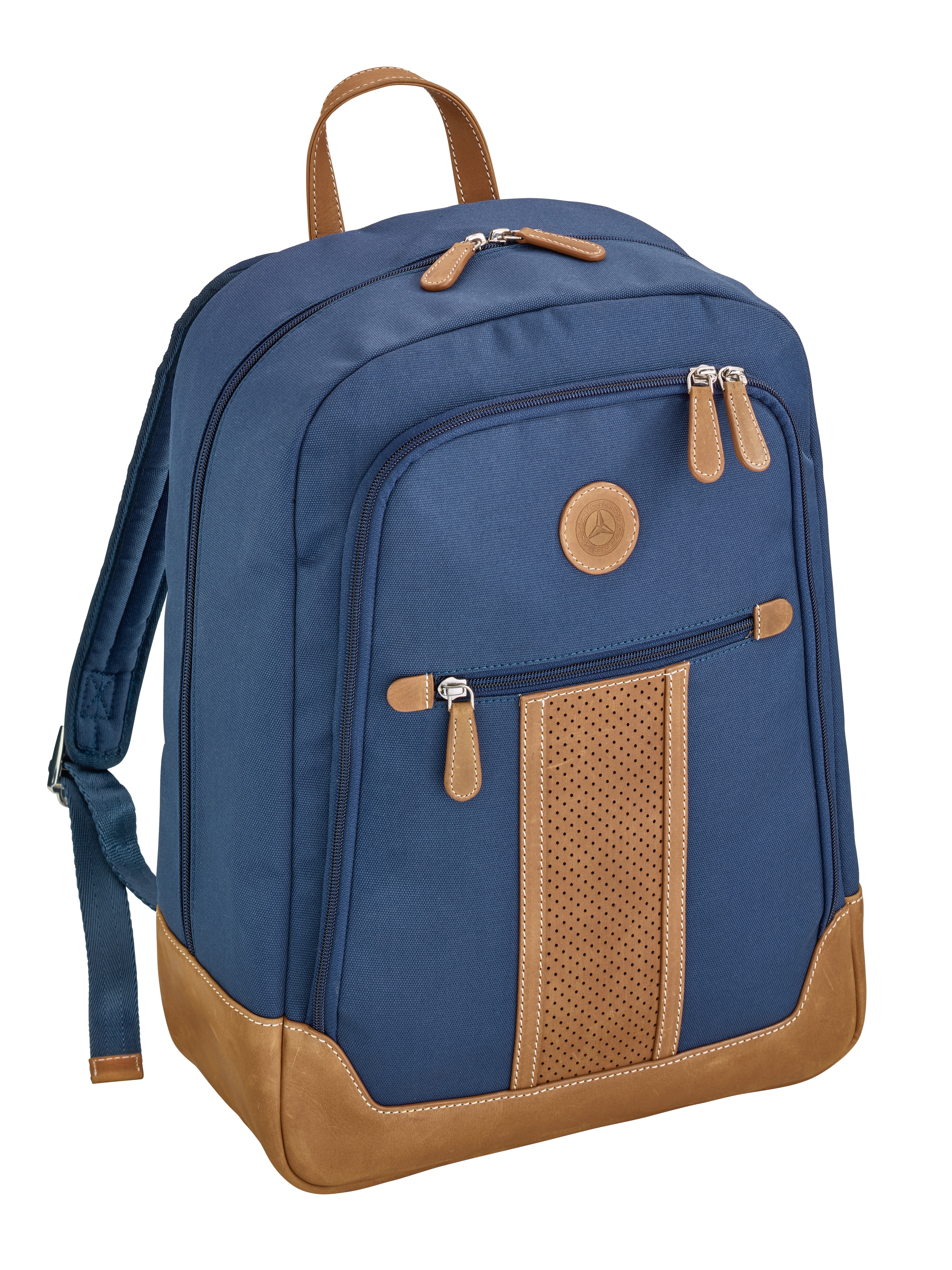 Rucksack - blau / cognac, Polyester (recycelt) Rucksack - blau / cognac, Polyester (recycelt)