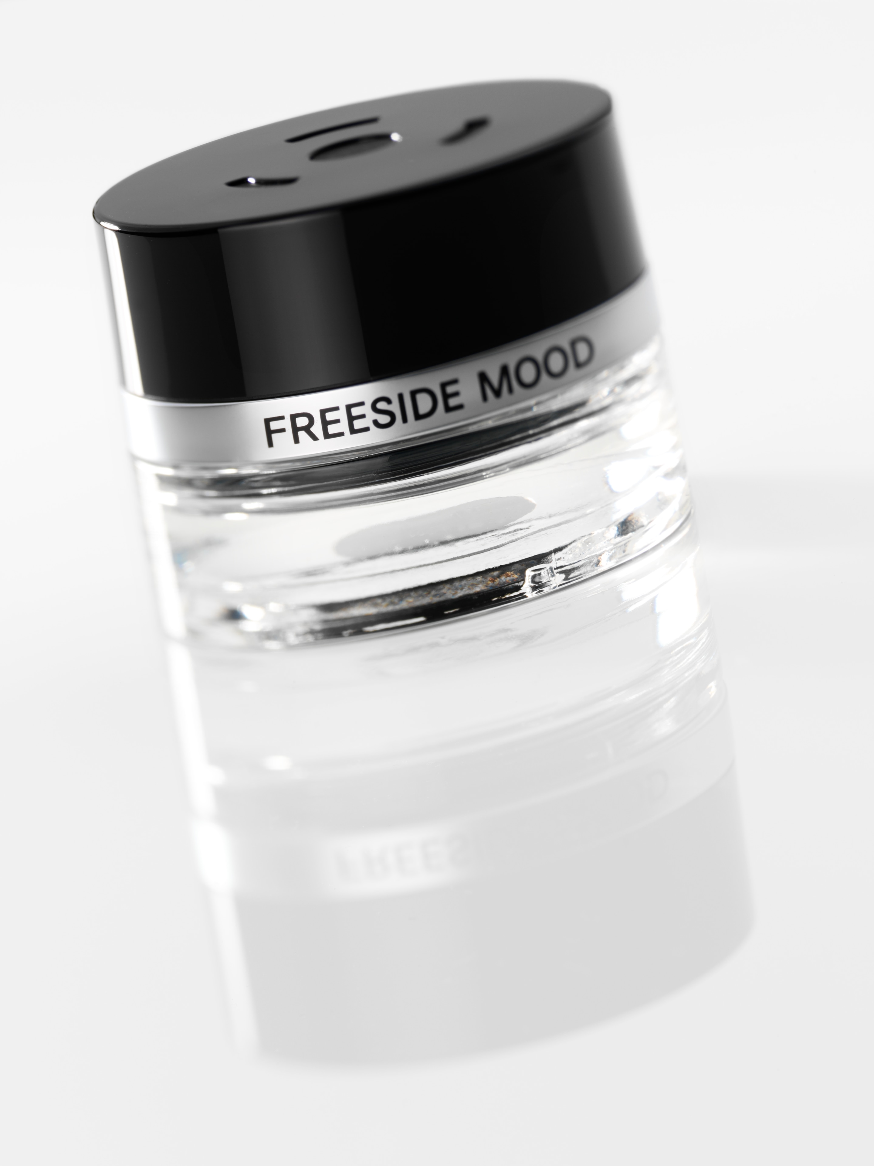 Flakon, FREESIDE MOOD - transparent / schwarz, Glas, 15 ml