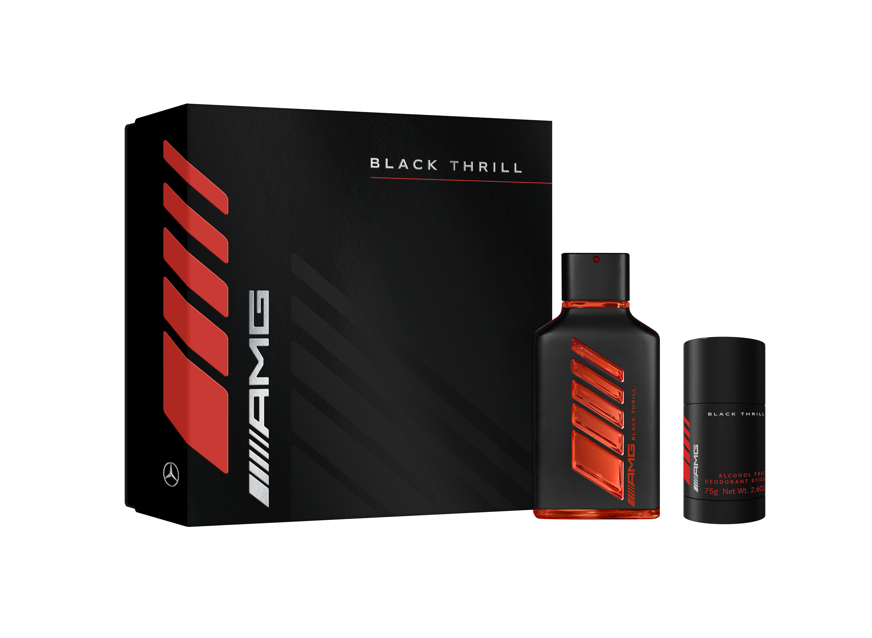 Geschenkset AMG Black Thrill, EdP - für Herren, INCC, 100 ml