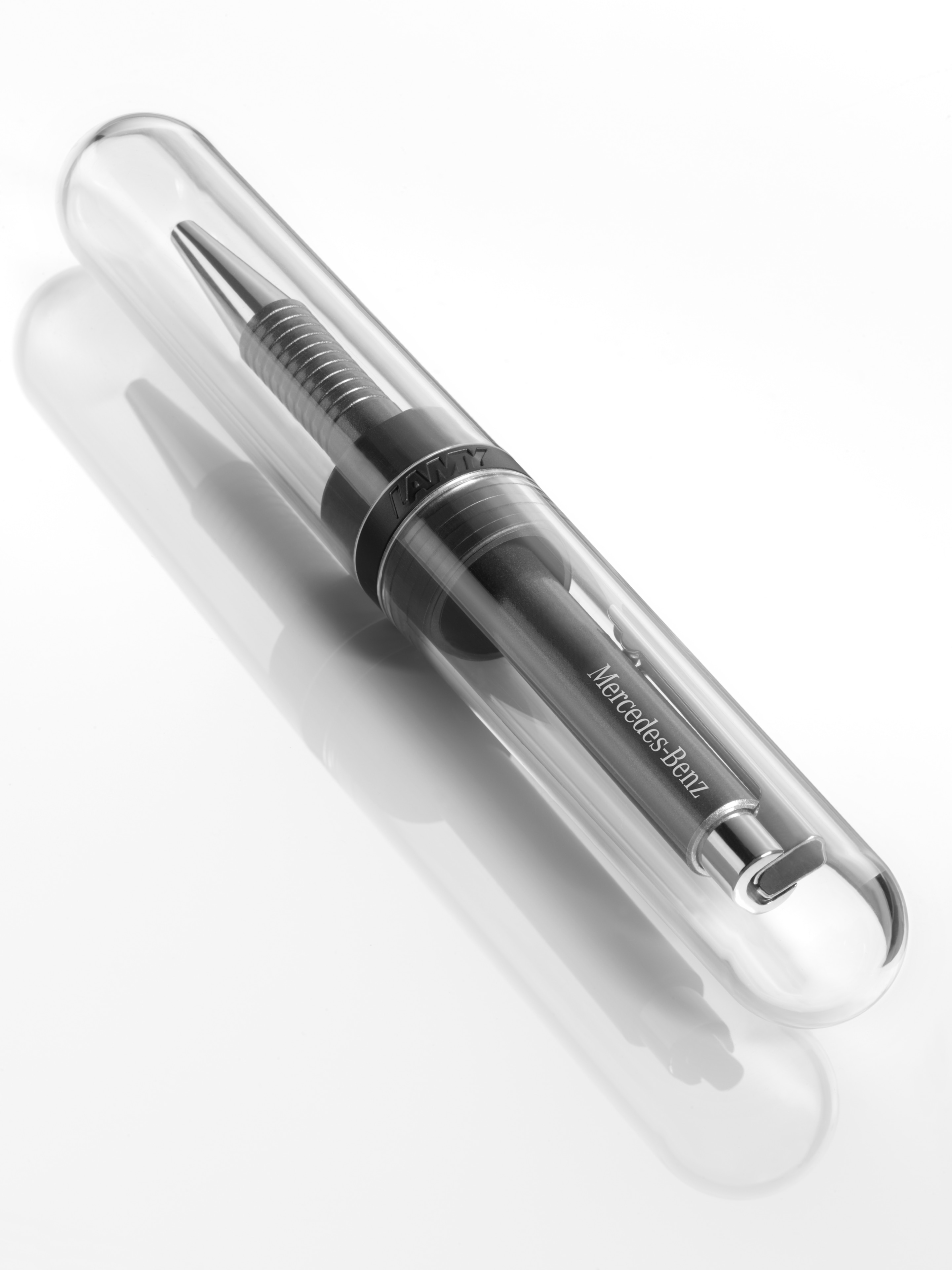 Kugelschreiber, LAMY logo - mountaingrau / silberfarben, Kunststoff / Edelstahl, Lamy Kugelschreiber, LAMY logo - mountaingrau / silberfarben, Kunststoff / Edelstahl, Lamy