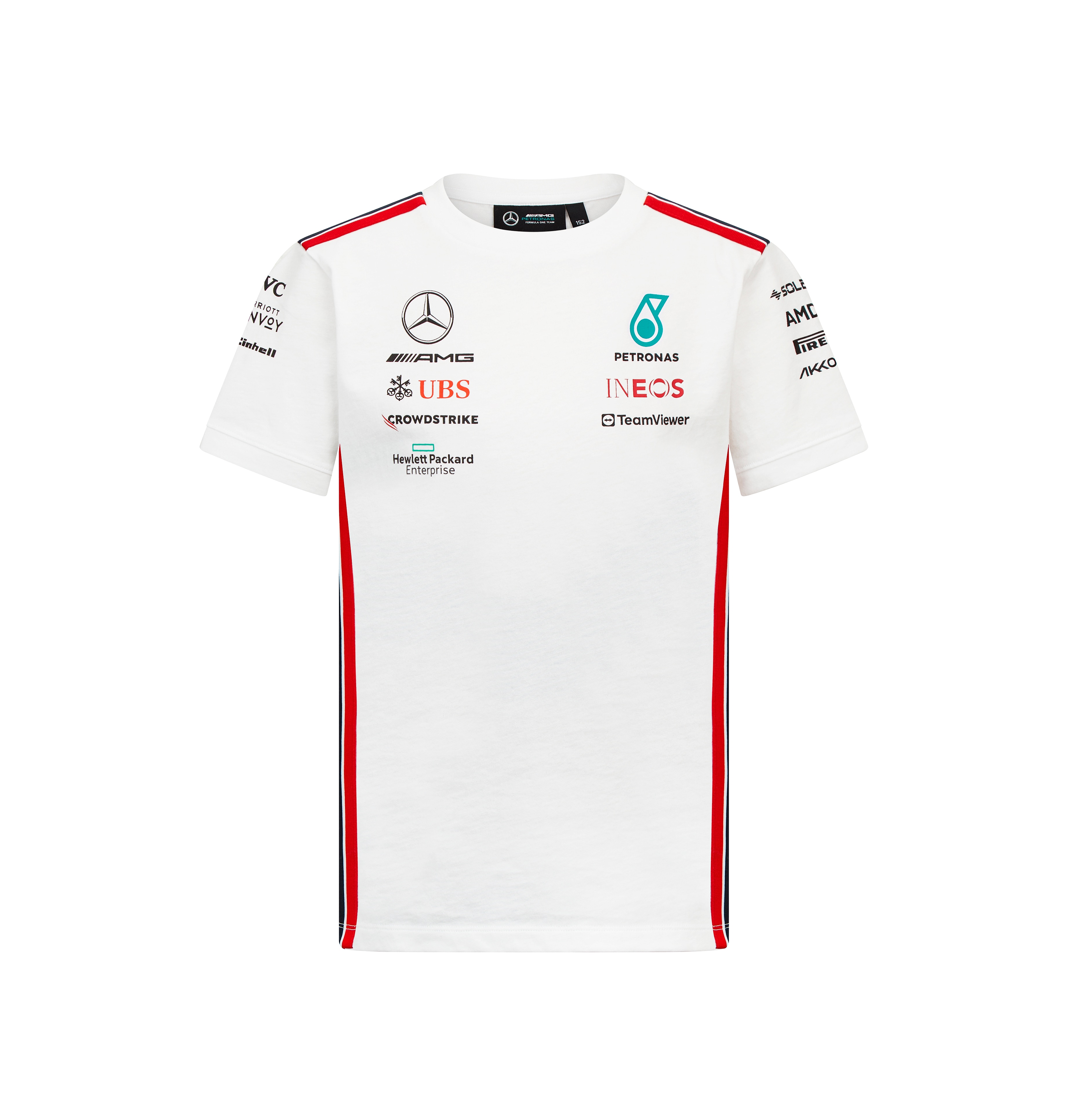 T-Shirt Kinder, Team, Mercedes-AMG F1 - weiß, 164