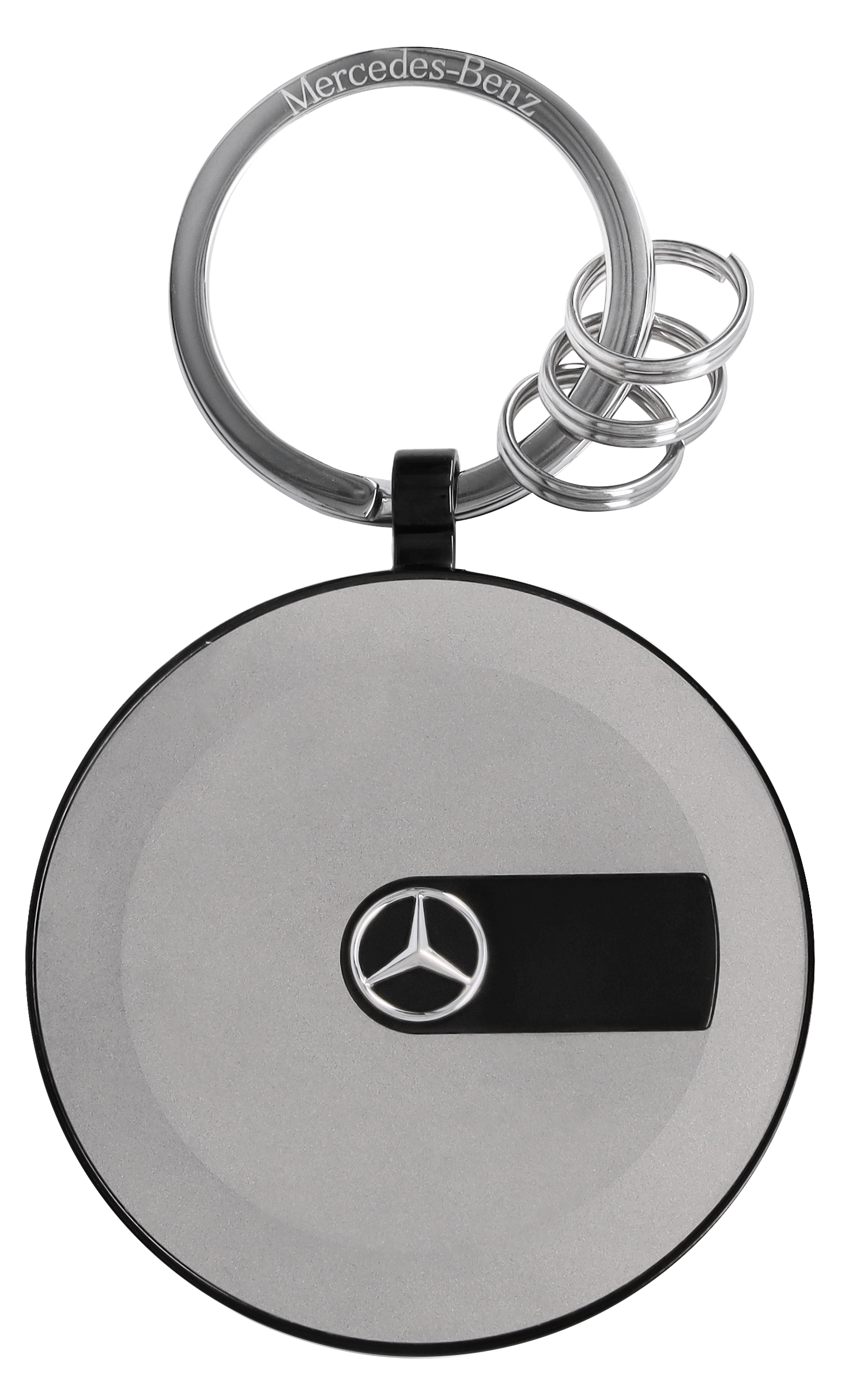 Schlüsselanhänger, G-Klasse, Ersatzradkasten - schwarz / silberfarben, Edelstahl, PVD beschichtet