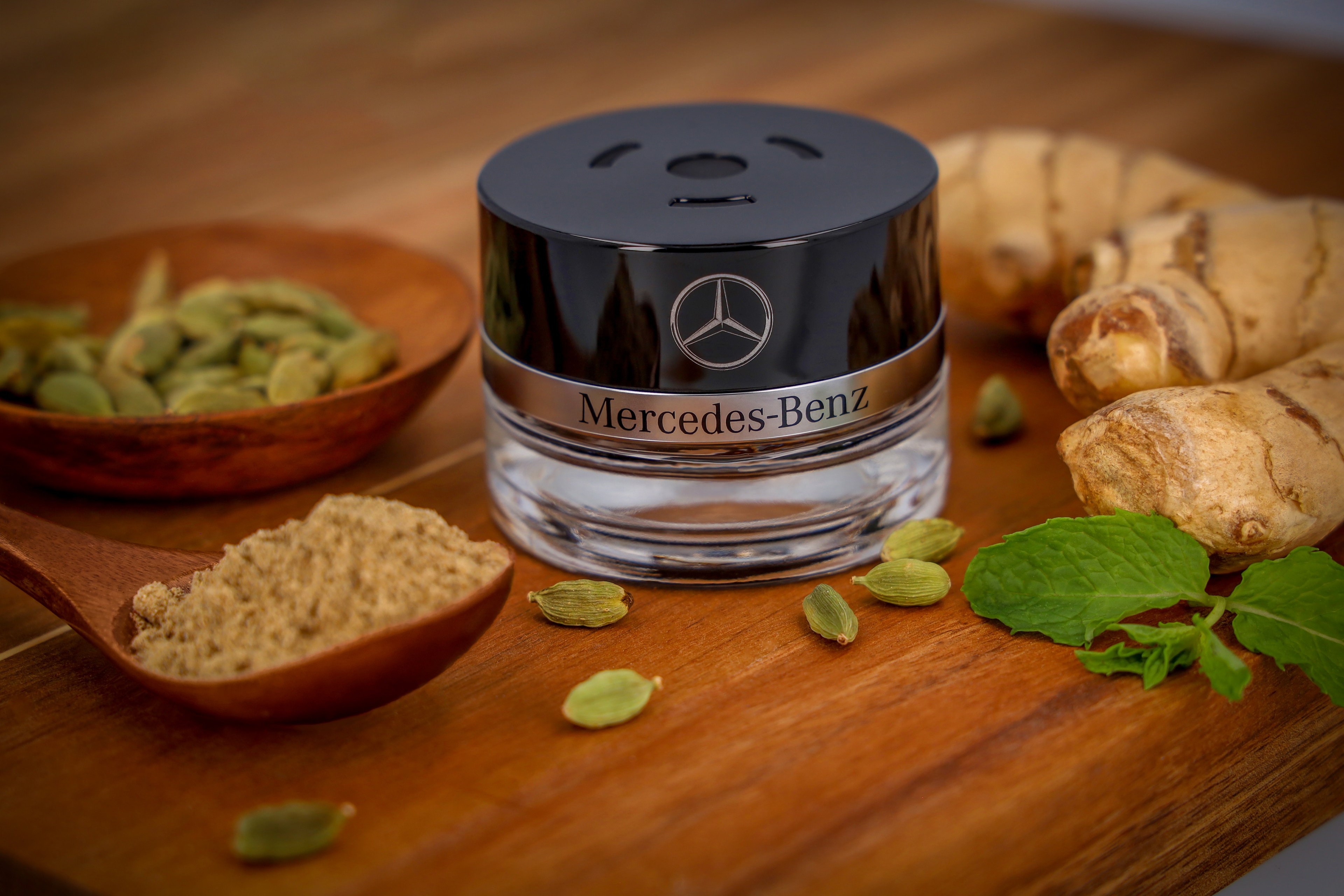 Flakon, GINGERY MOOD - transparent / schwarz, Glas, 15 ml