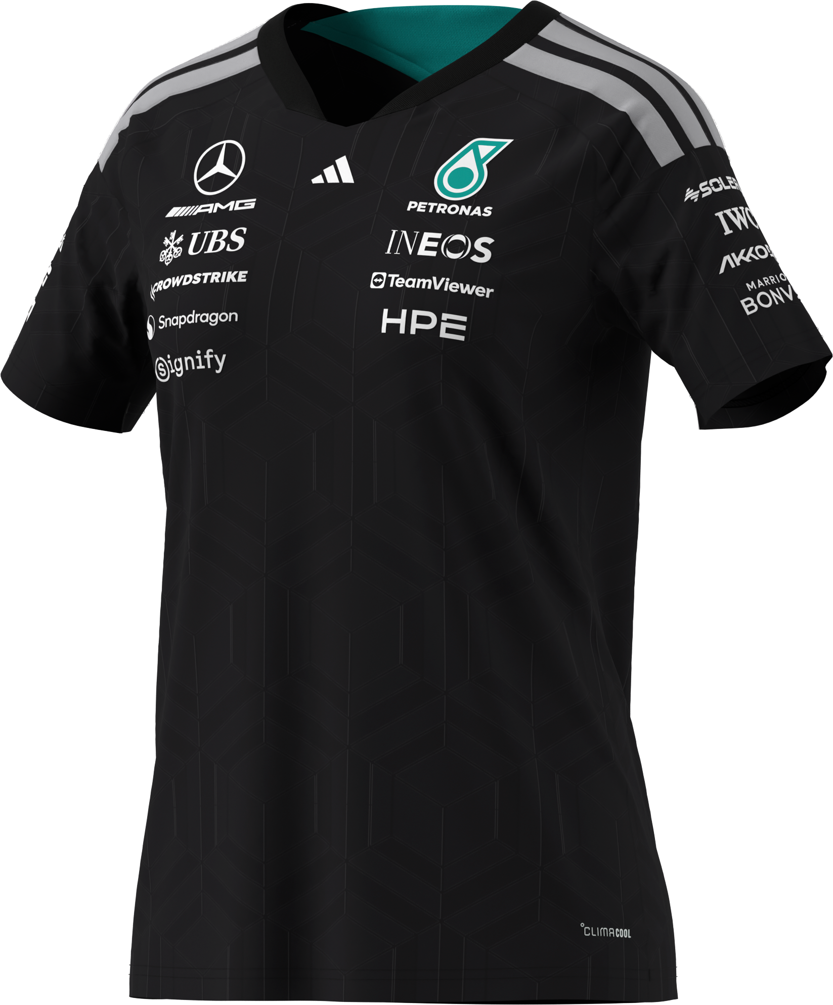 T-Shirt Damen, Fahrer, Mercedes-AMG F1 - schwarz, L