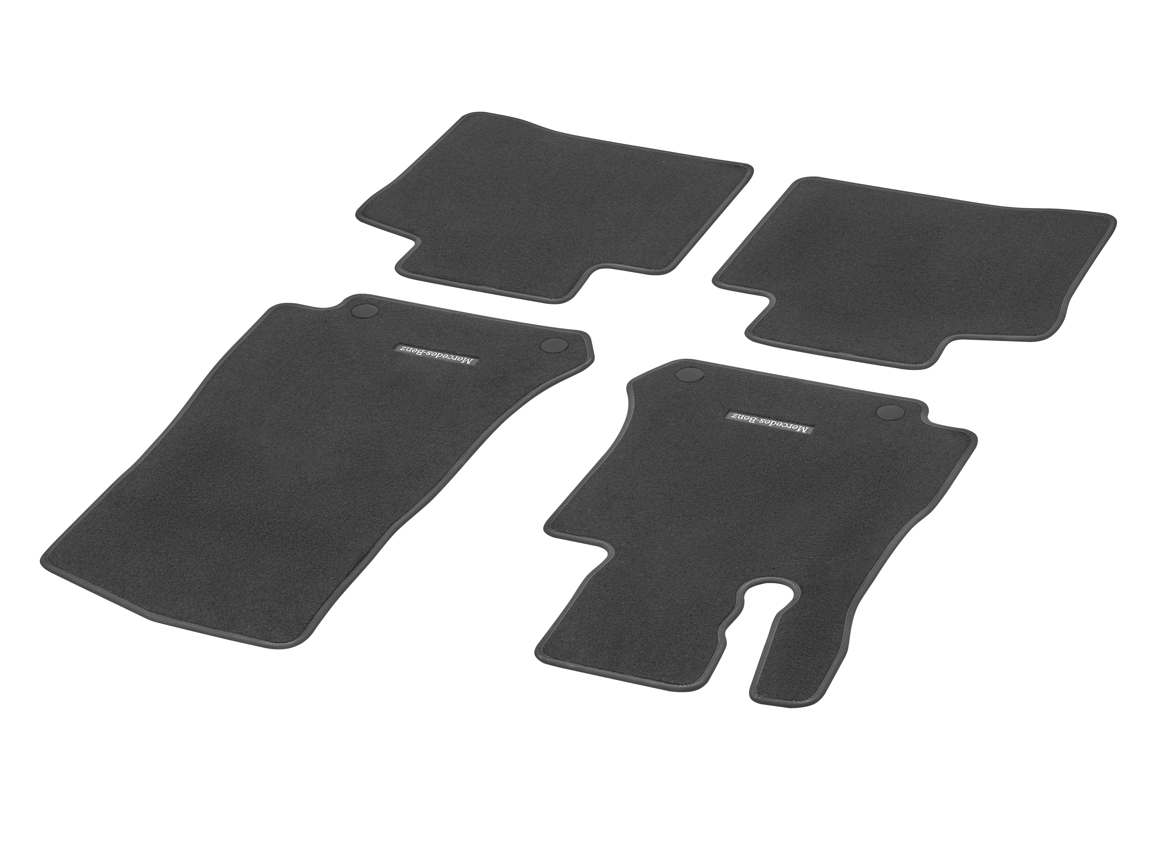 Veloursmatten, CLASSIC, Satz, 4-teilig - LL, schwarz