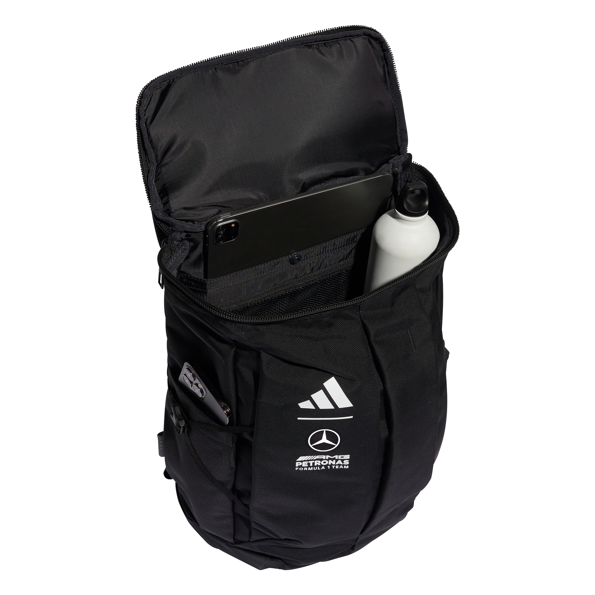 Rucksack, Mercedes-AMG F1 - schwarz, Polyamid (recycelt), adidas