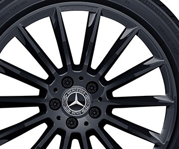 AMG Vielspeichen-Rad, 48,3 cm (19 Zoll) - 8 J x 19 ET 43,5, schwarz, glänzend
