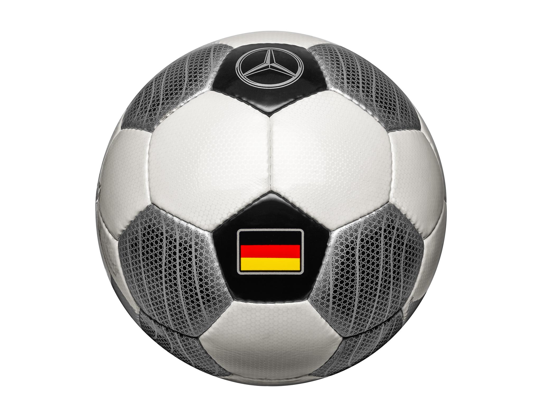 Fußball, Deutschland - weiß / schwarz / silberfarben, Polyurethan, DERBYSTAR