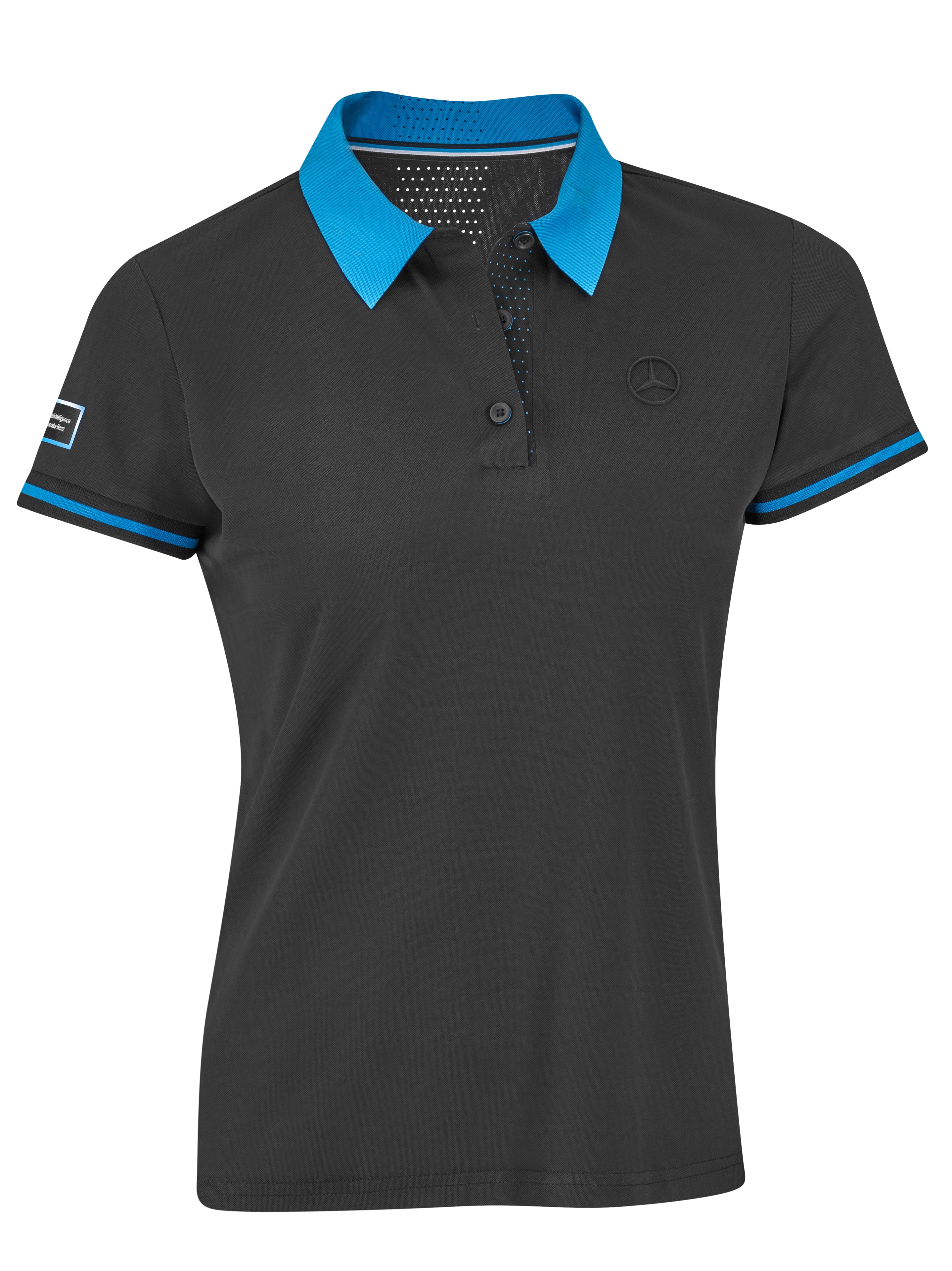 Poloshirt Damen - schwarz / blau, XL
