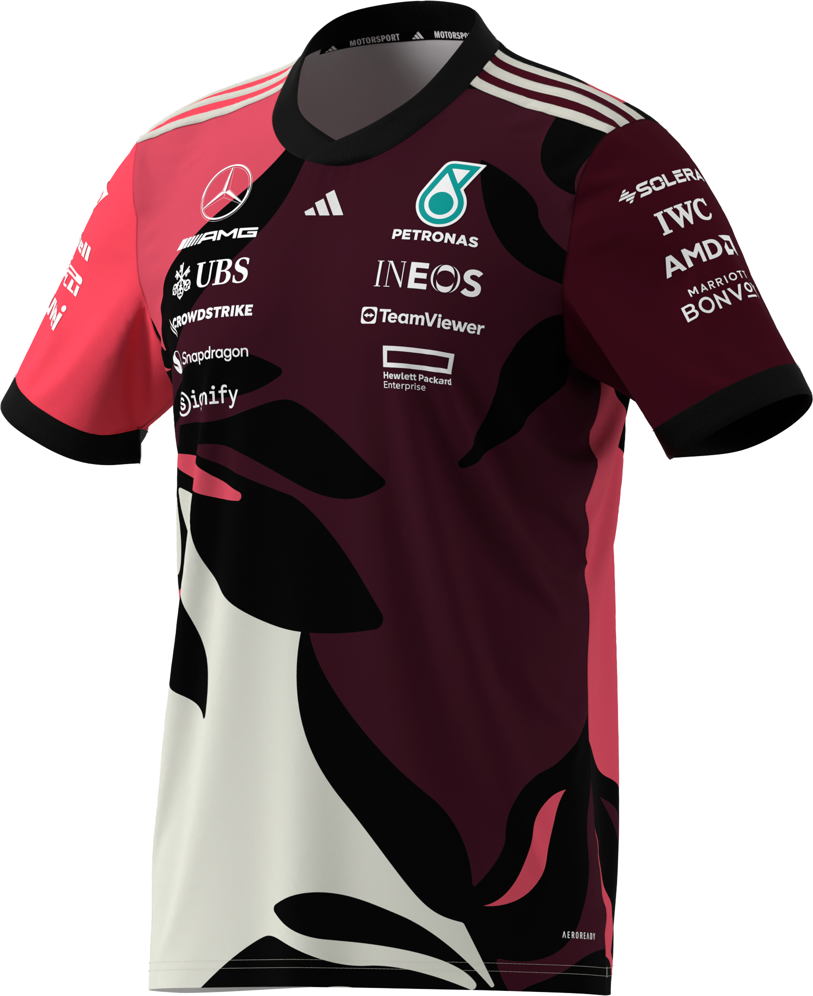T-Shirt Herren, Fahrer, Mercedes-AMG F1, Special Edition Miami 2025 - weinrot, L T-Shirt Herren, Fahrer, Mercedes-AMG F1, Special Edition Miami 2025 - weinrot, L
