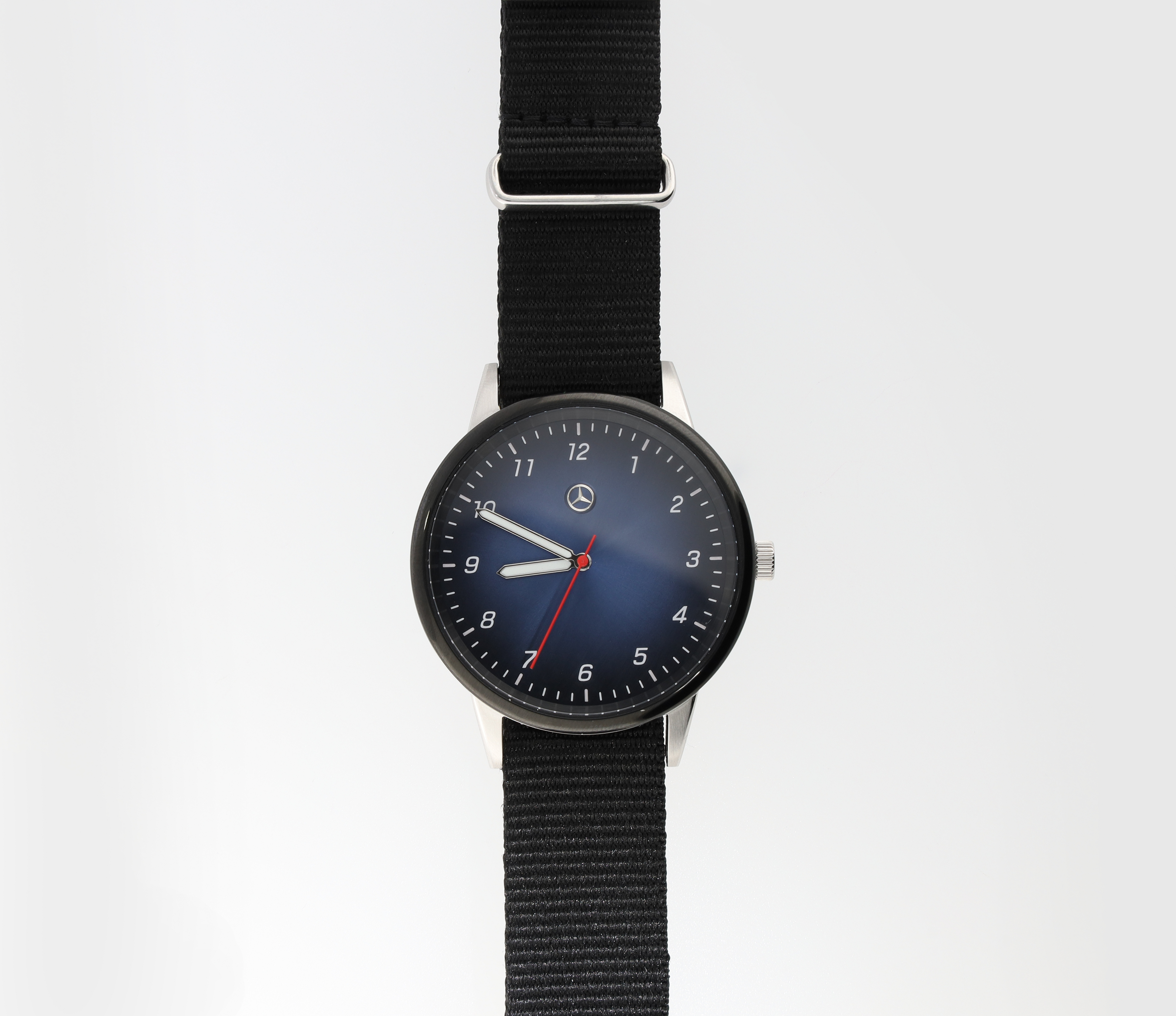 Armbanduhr Herren - schwarz / blau / silberfarben, Edelstahl