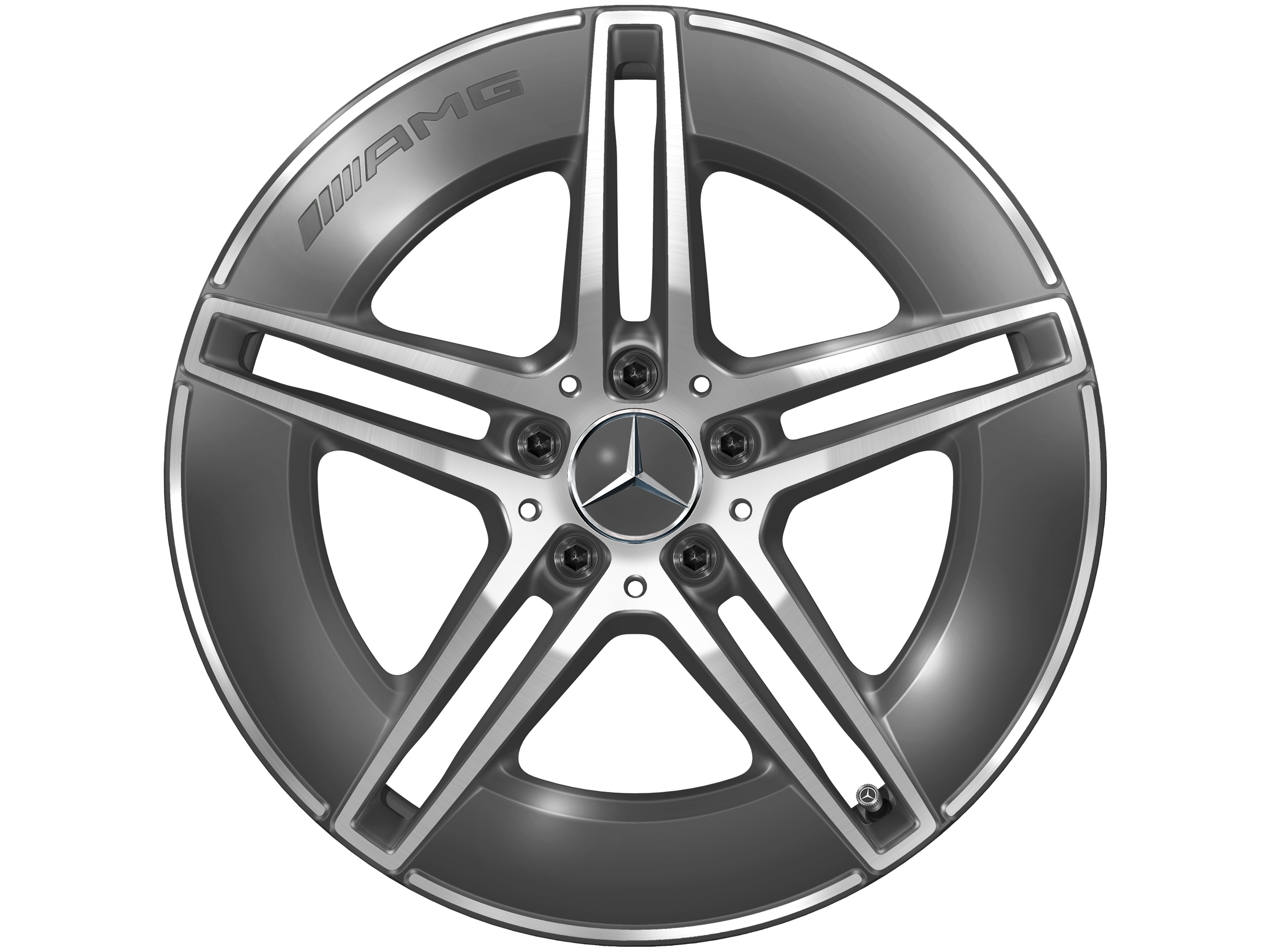 AMG 5-Doppelspeichen-Rad, 48,3 cm (19 Zoll) - 8,5 J x 19 ET 35,5, tantalgrau, glanzgedreht