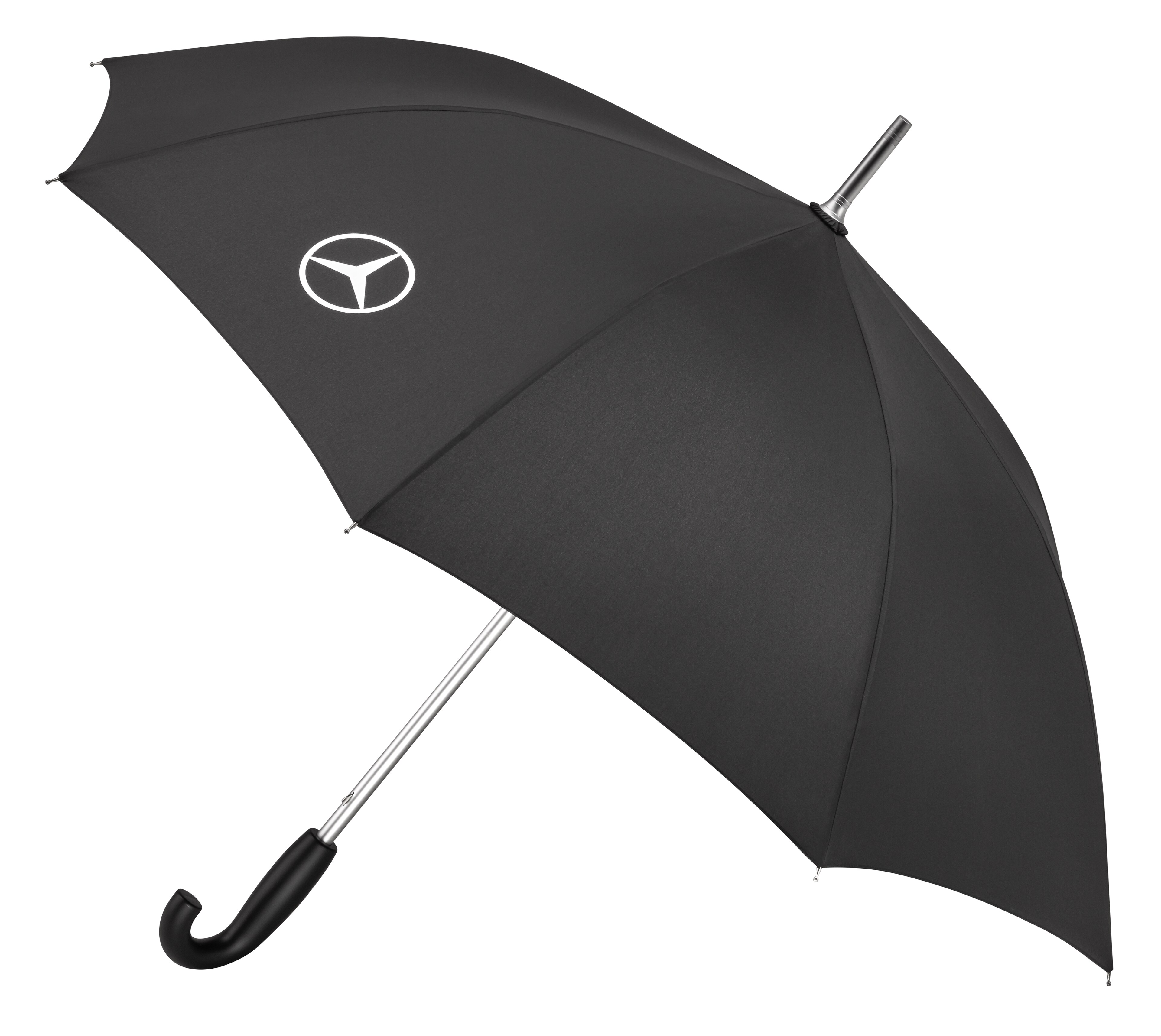 Stockschirm - schwarz, Aluminium / Kunststoff / Polyester (recycelt)