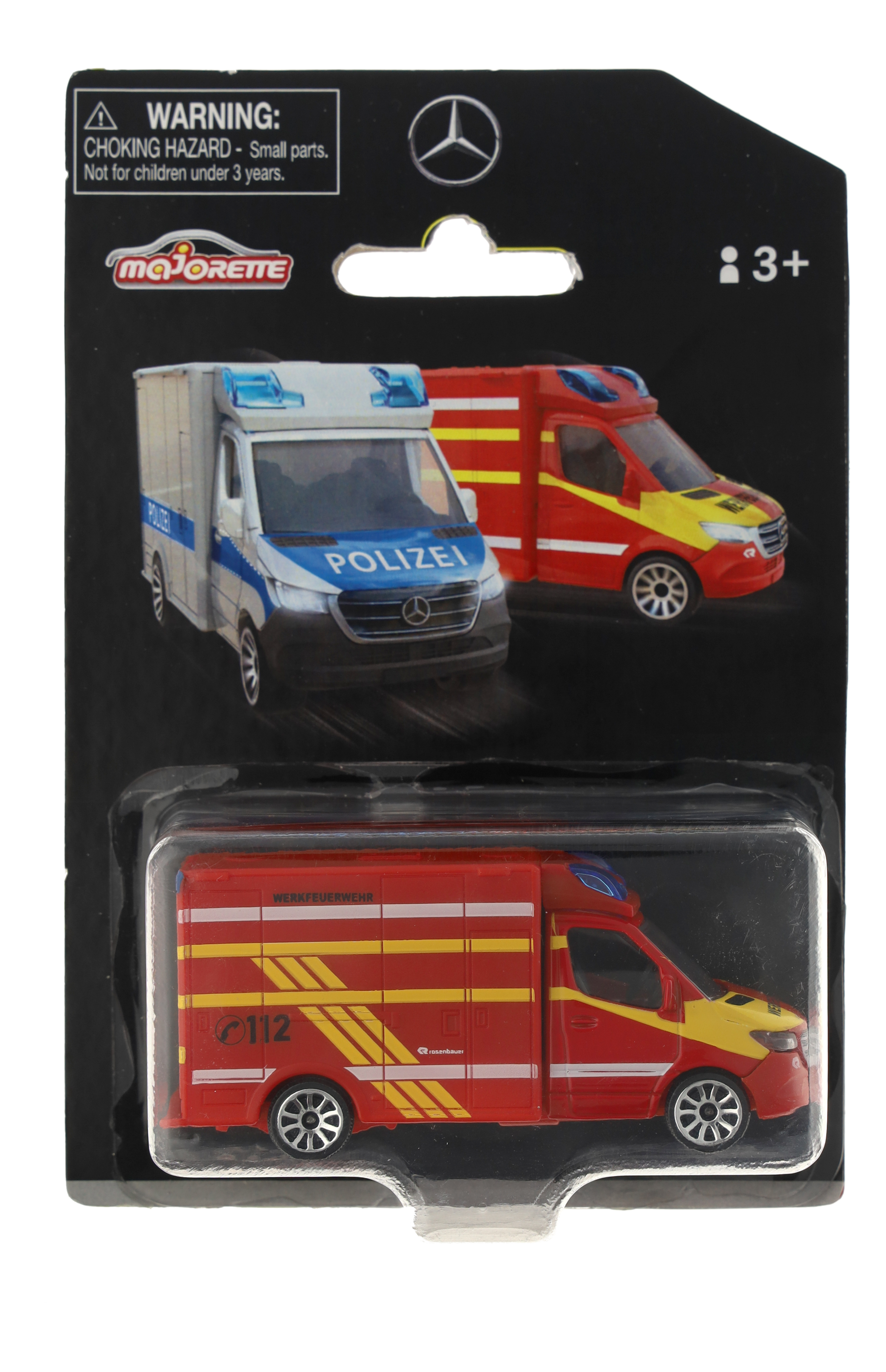 Sprinter, Feuerwehr - rot, Majorette, 7,62 cm (3 Zoll) Sprinter, Feuerwehr - rot, Majorette, 7,62 cm (3 Zoll)