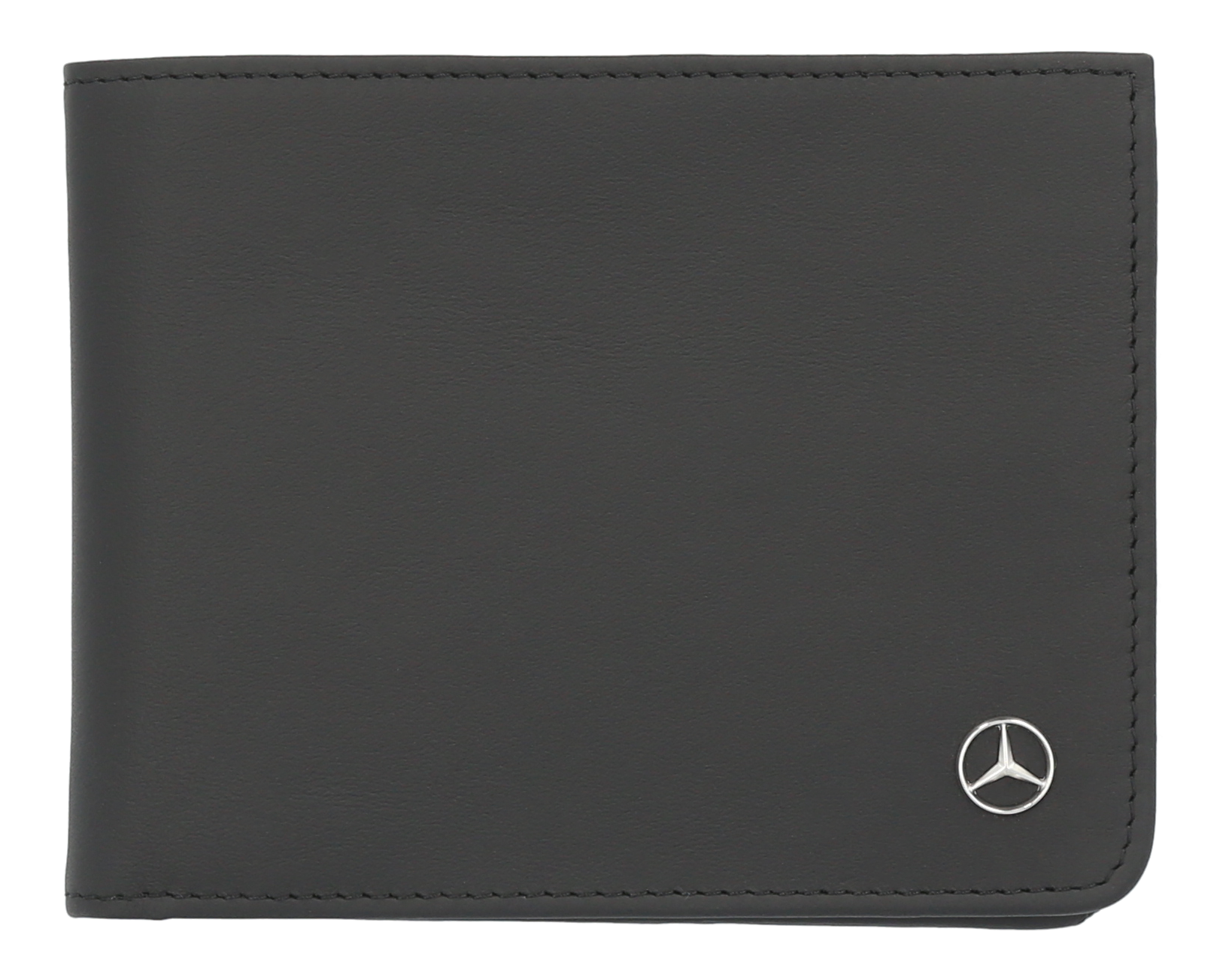 Geldbörse, Fahrzeugleder - schwarz, Rindleder