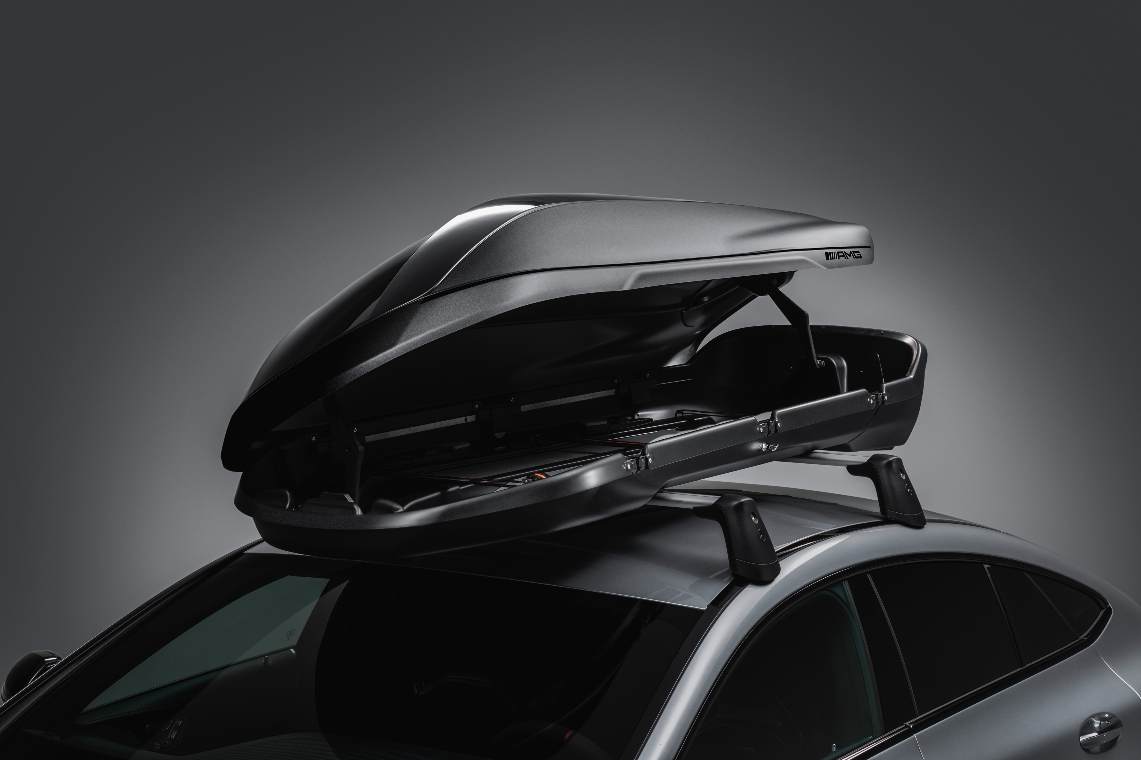 AMG Dachbox, Coupé, 410 Liter - Kunststoff, schwarz / kometgrau magno