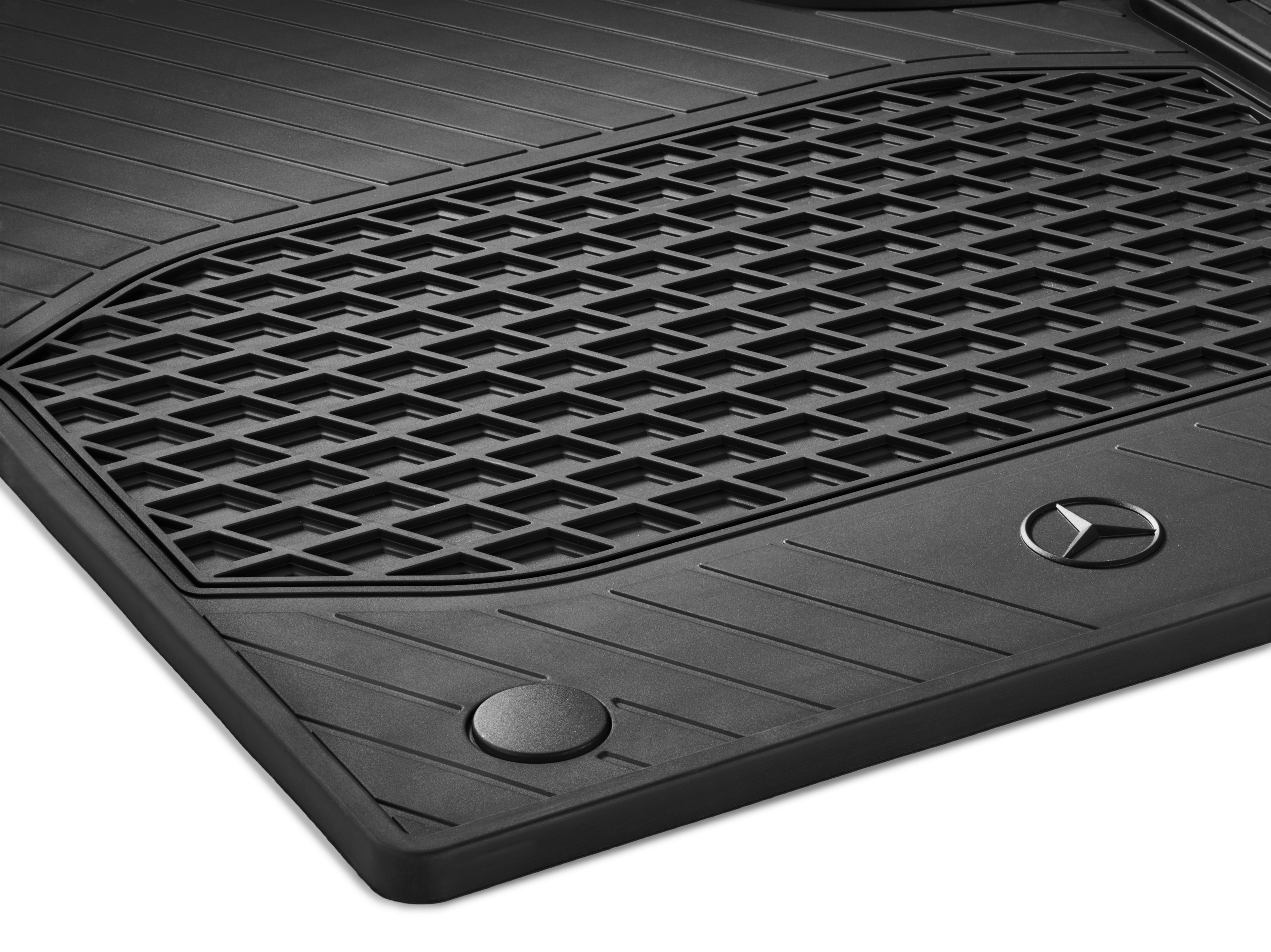 Allwettermatten, Fahrer- & Beifahrermatte, mit/ohne S23 (Beifahrersitz 2-Sitzer), ohne Bodenluftkanal (H00), 2-teilig - LL, schwarz