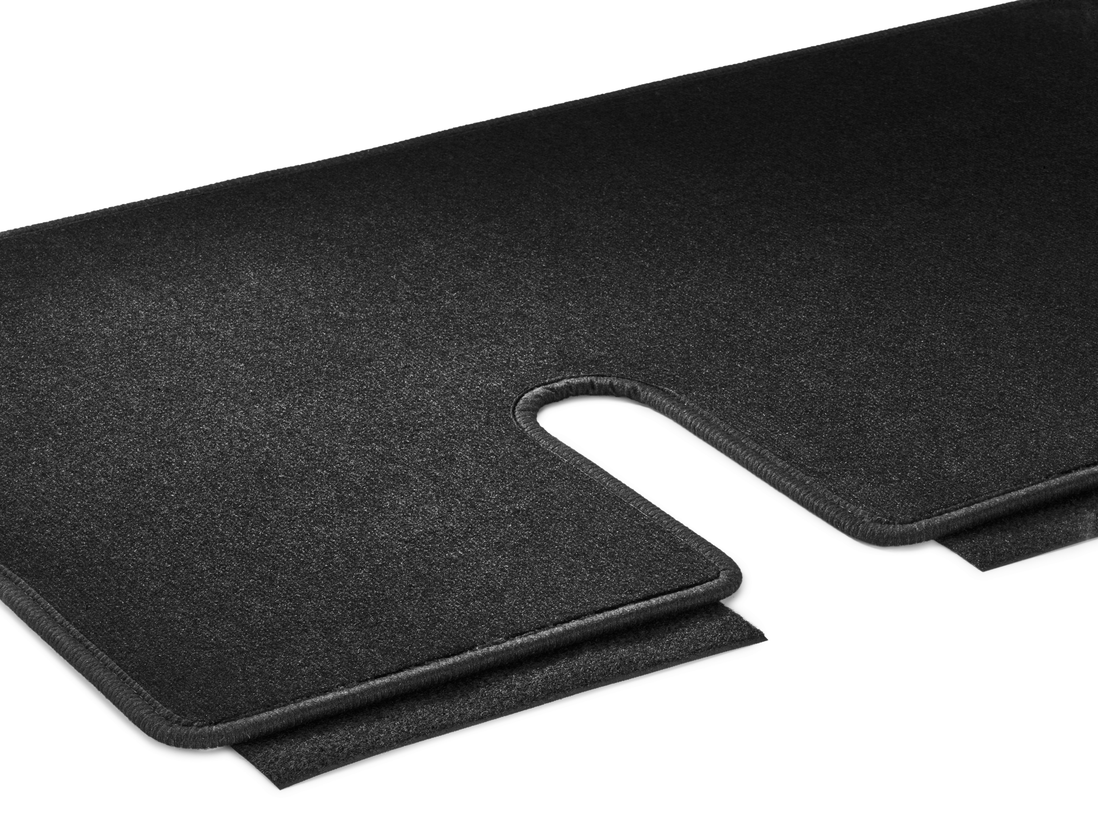 Veloursmatten, Gepäckraum, mit Einfachschiene, 1-teilig, IN1, U3R/UR3 - LL/RL, schwarz