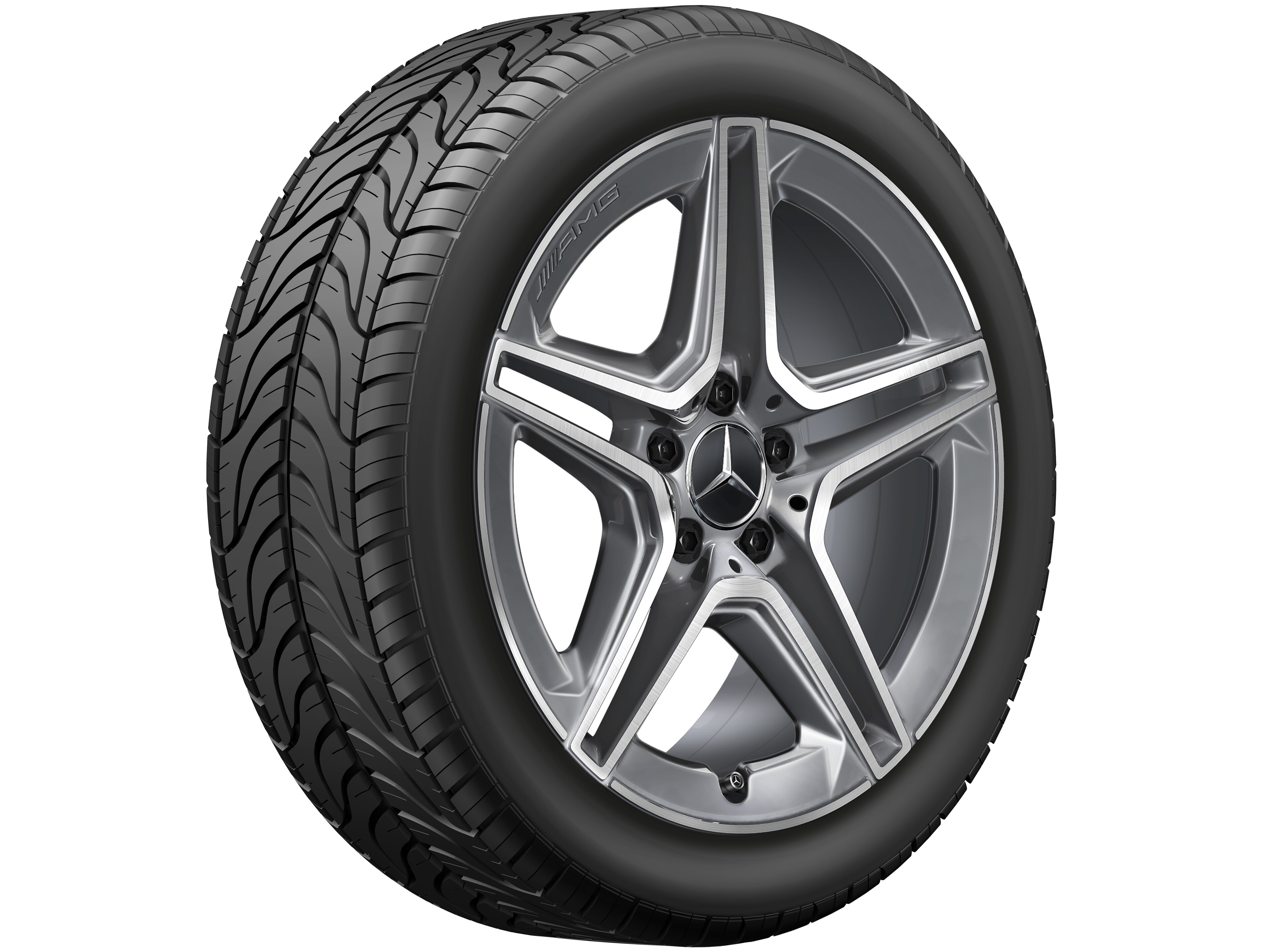 AMG 5-Doppelspeichen-Rad, 45,7 cm (18 Zoll) - 7,5 J x 18 ET 49, tremolit-metallic, glanzgedreht
