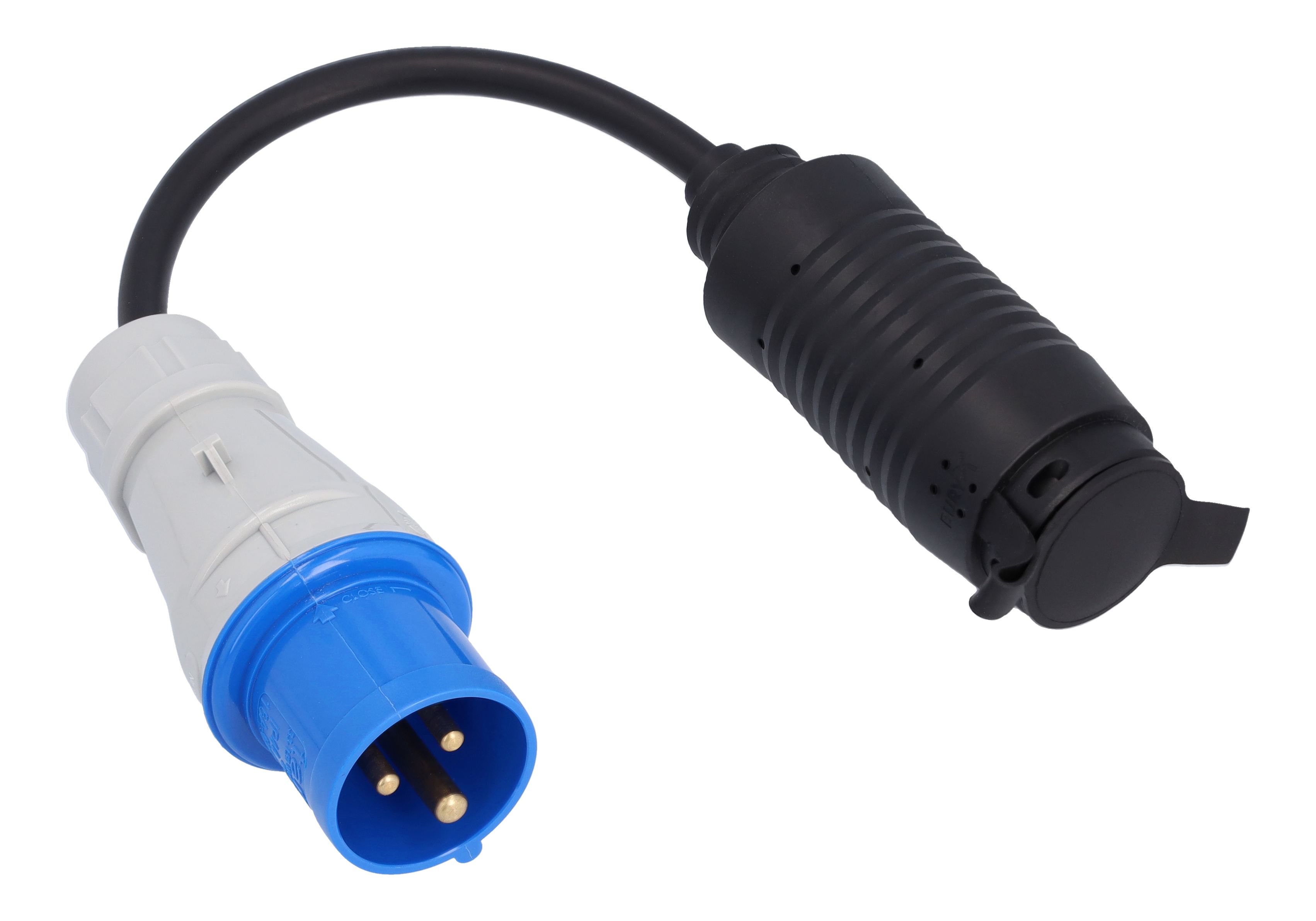 Flexibles Ladesystem Pro, Adapter, CEE 16/1-phasig - Kunststoff, schwarz, LL/RL