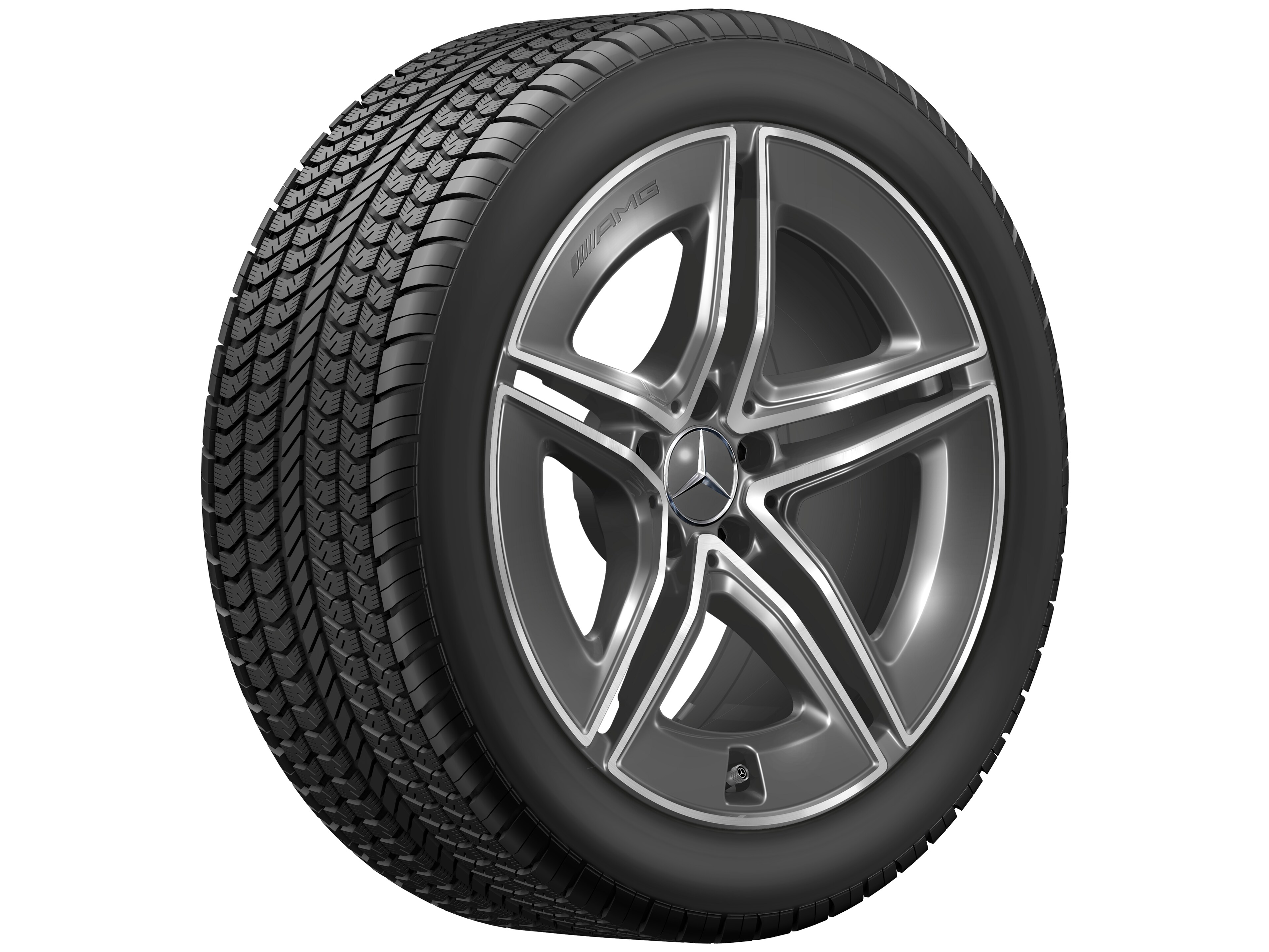AMG 5-Doppelspeichen-Rad, 48,3 cm (19 Zoll) - 9 J x 19 ET 16, tantalgrau, glanzgedreht