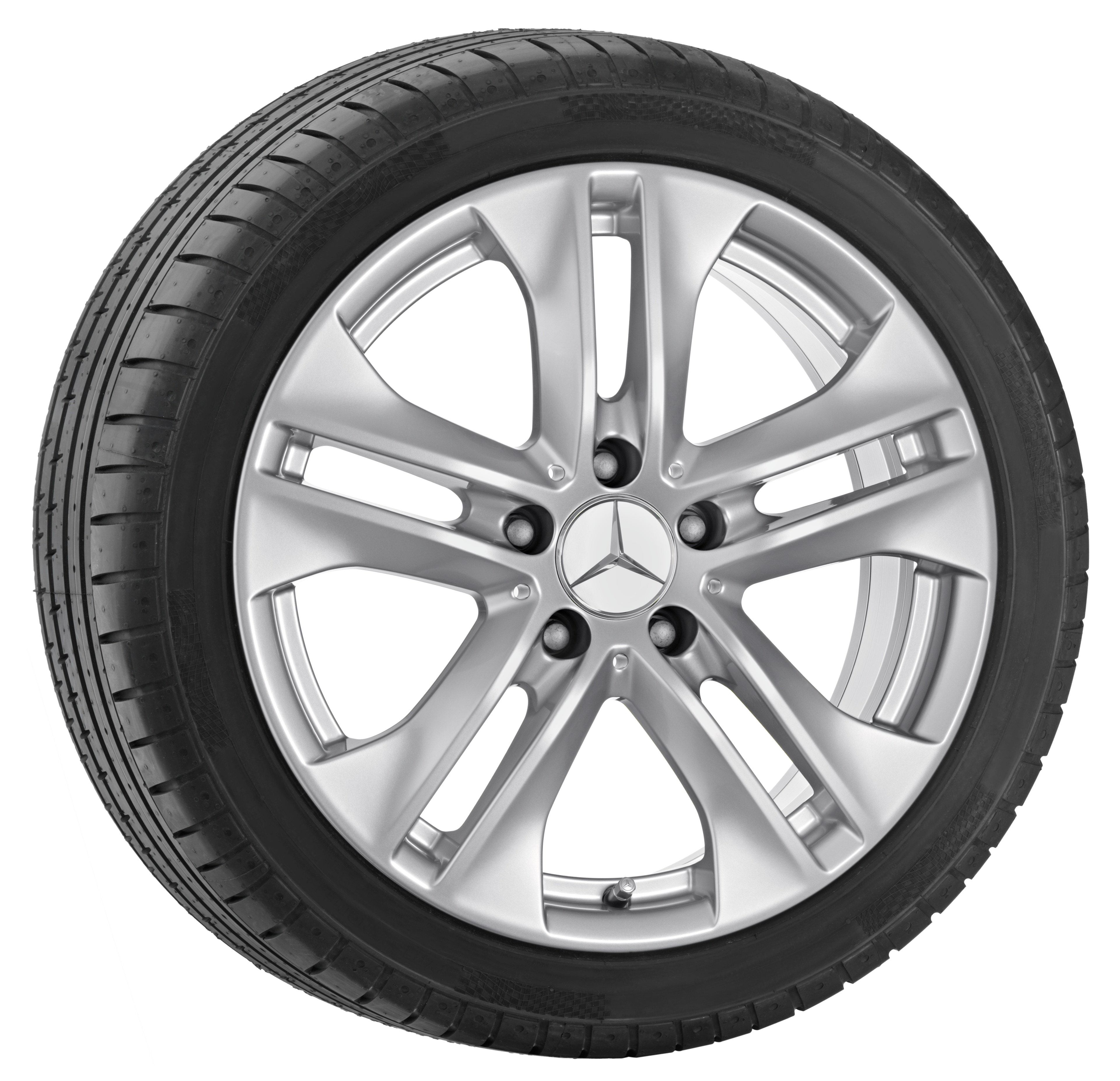 5-Doppelspeichen-Rad, 43,2 cm (17 Zoll) - 8 J x 17 ET 48, titansilber