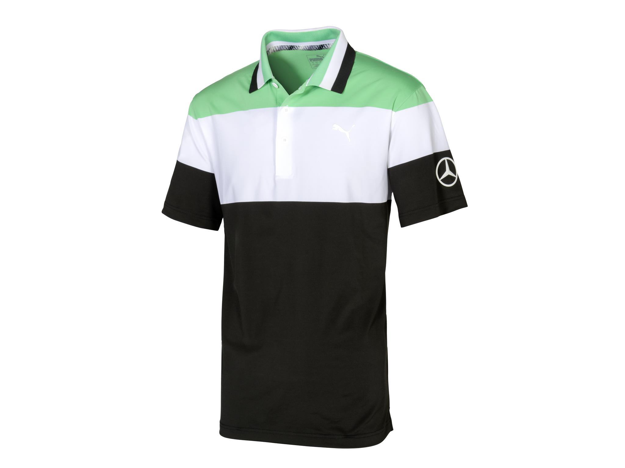Golf-Poloshirt Herren - grün/schwarz/weiß, XXL, PUMA