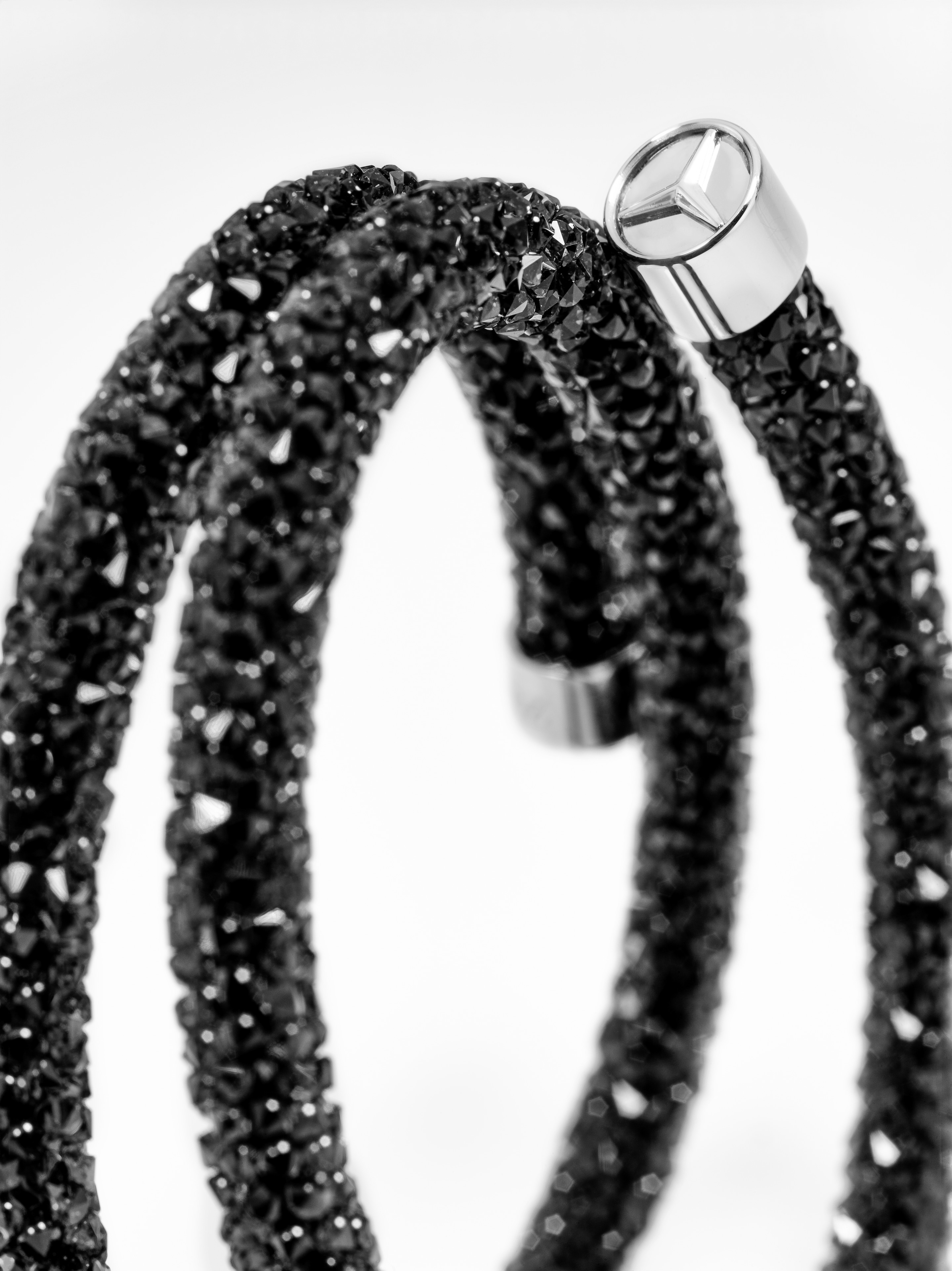 Armband Tokyo - schwarz-silber, Glas / Edelstahl Armband Tokyo - schwarz-silber, Glas / Edelstahl