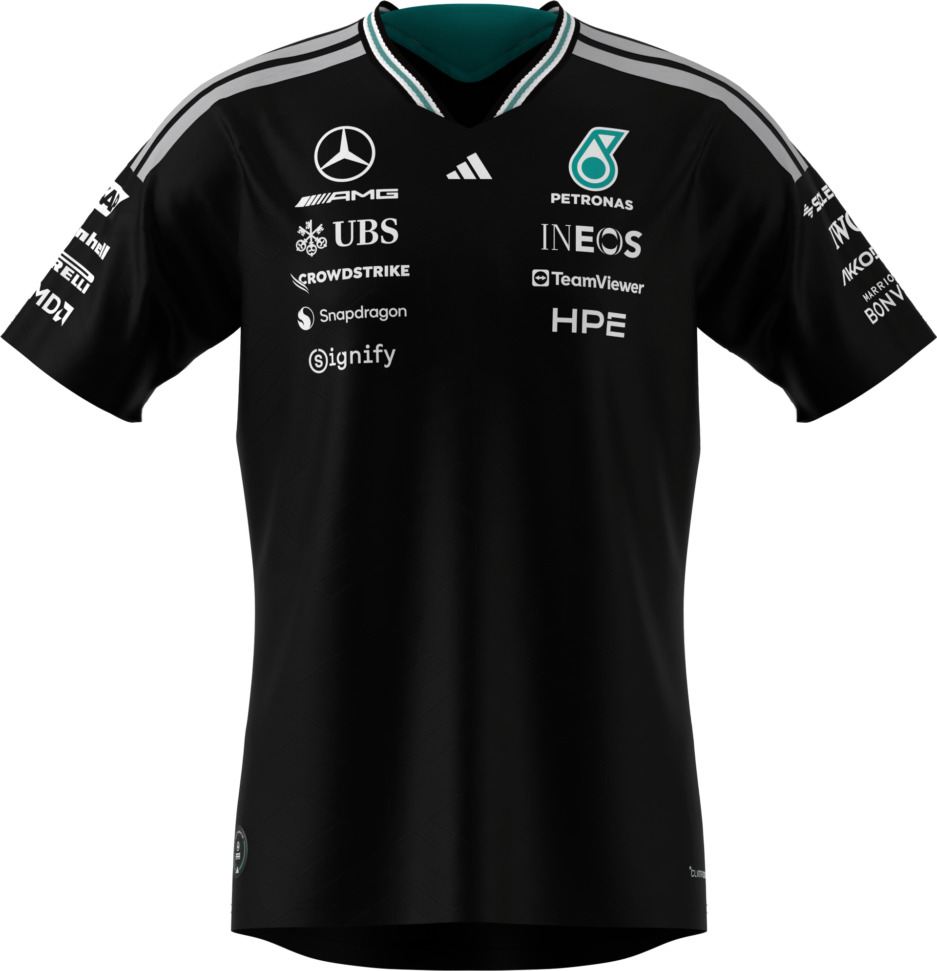 T-Shirt Herren, Fahrer Authentic, Mercedes-AMG F1 - schwarz, S