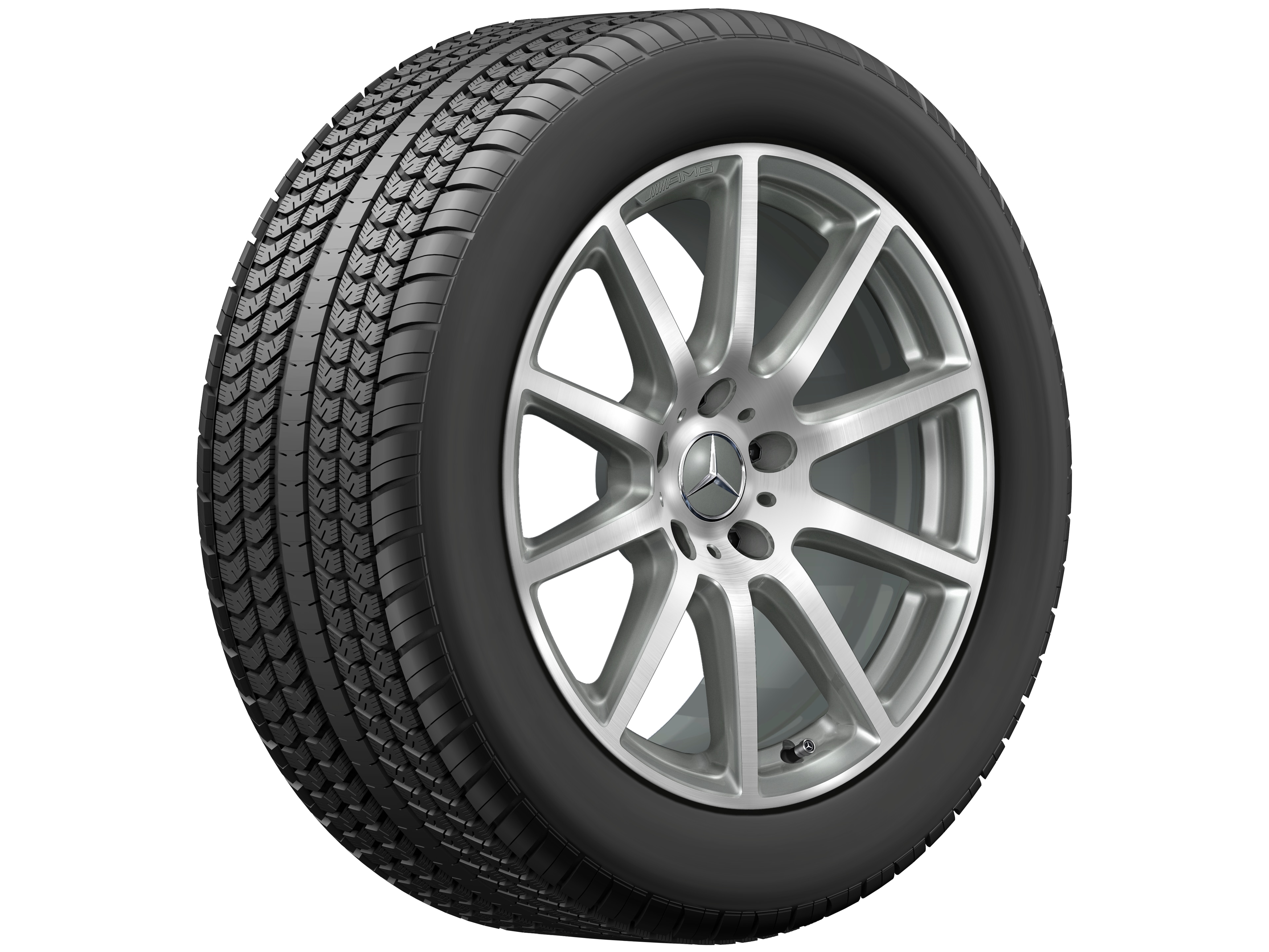 AMG Vielspeichen-Rad, 50,8 cm (20 Zoll) - 9,5 J x 20 ET 35, titangrau, glanzgedreht
