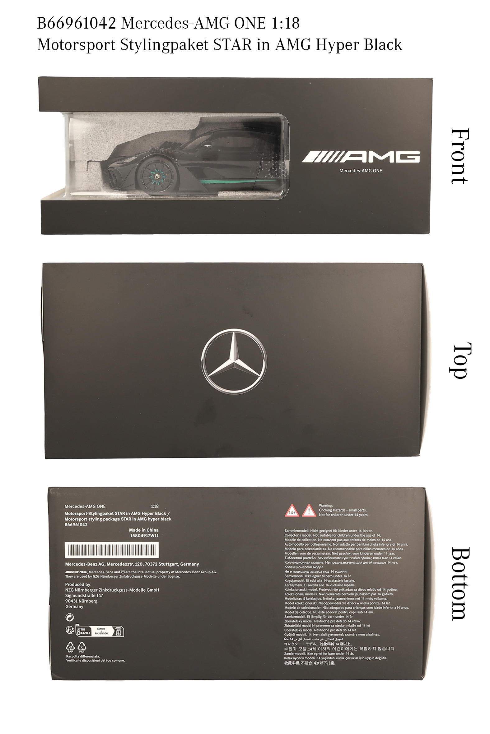 Mercedes-AMG ONE, C298 - black, NZG, 1:18