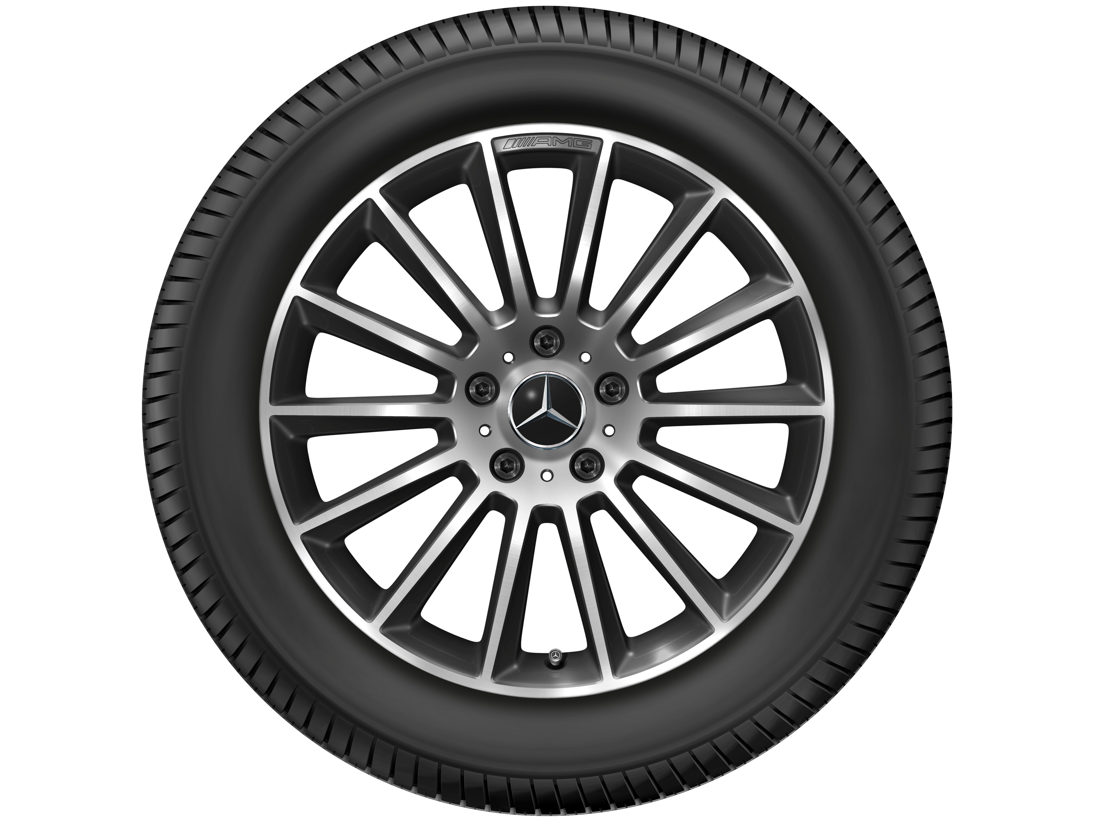 AMG Vielspeichen-Rad, 50,8 cm (20 Zoll) - 8,5 J x 20 ET 32, schwarz, glanzgedreht