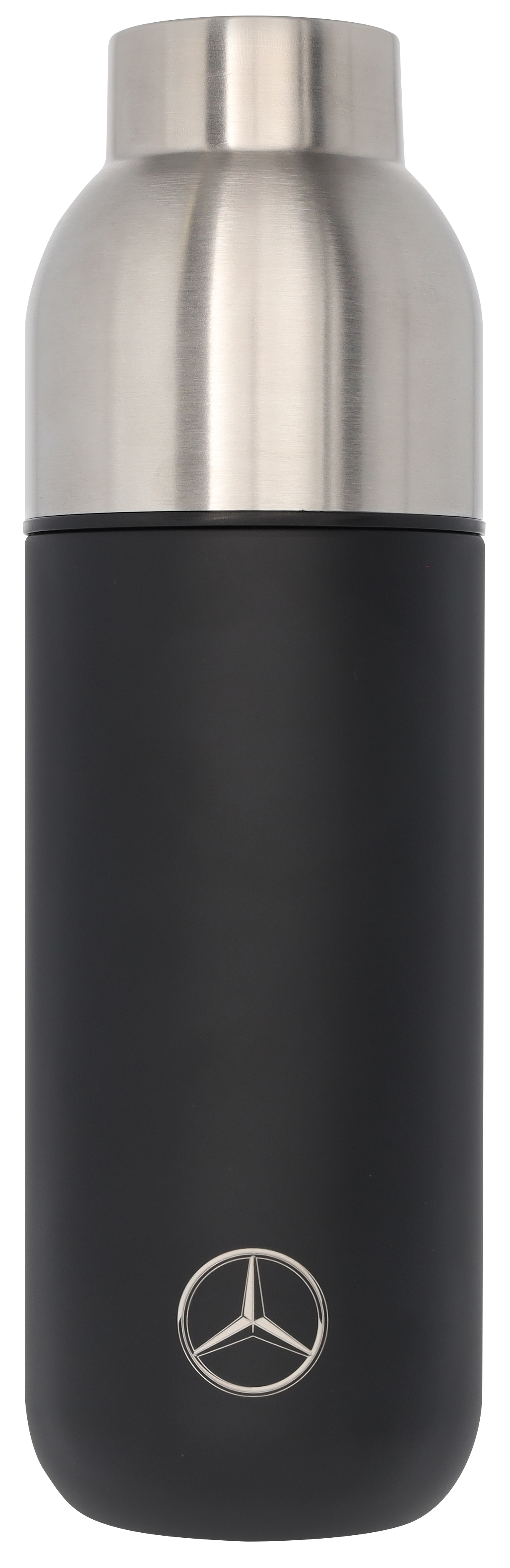 Isolierflasche mit Becher - schwarz, Edelstahl / Polypropylen, Stelton, 750 ml