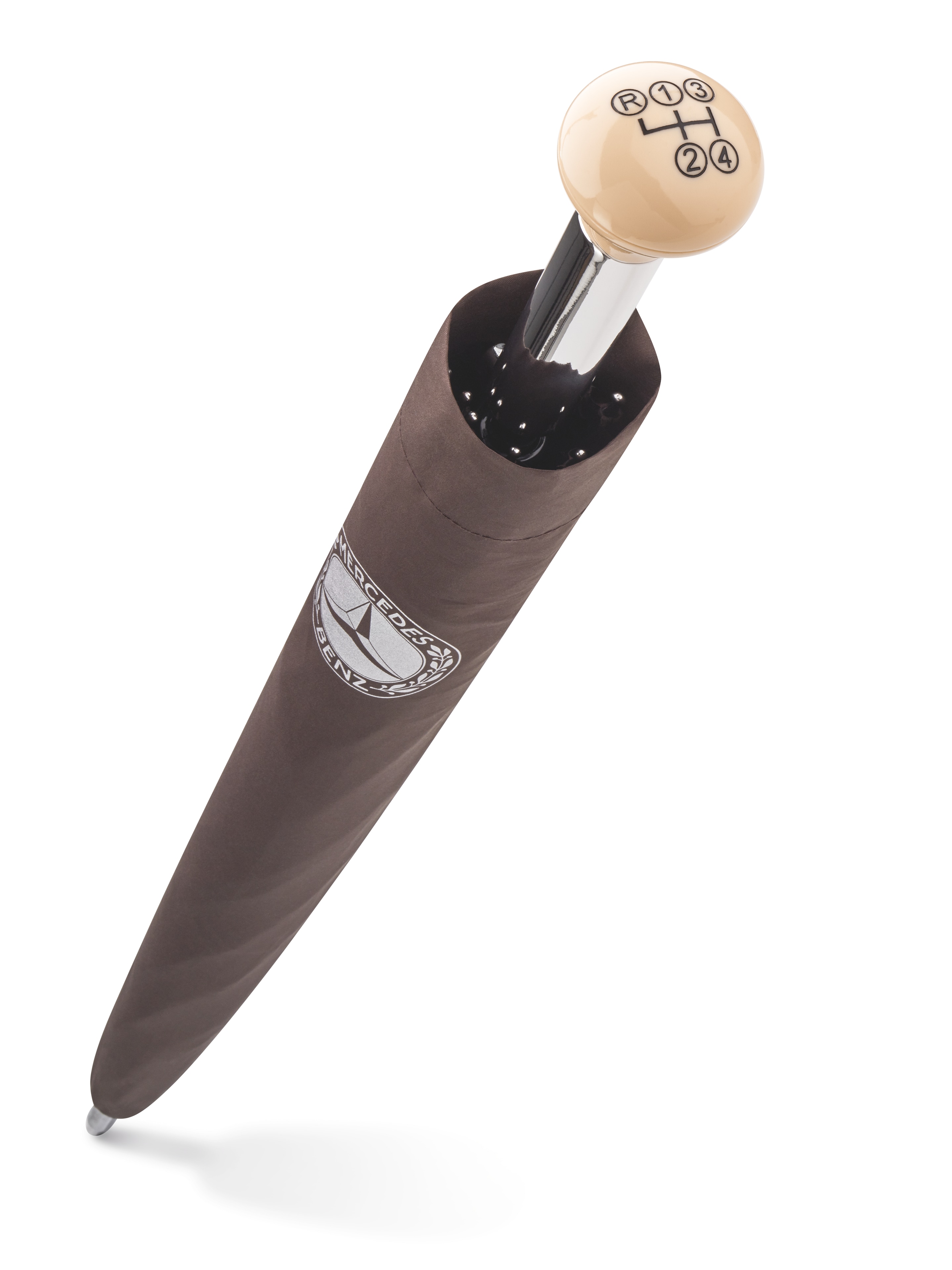 Gästeschirm, 300 SL, Schaltknauf - braun, Stahl / Fiberglas / Polyester (recycelt)