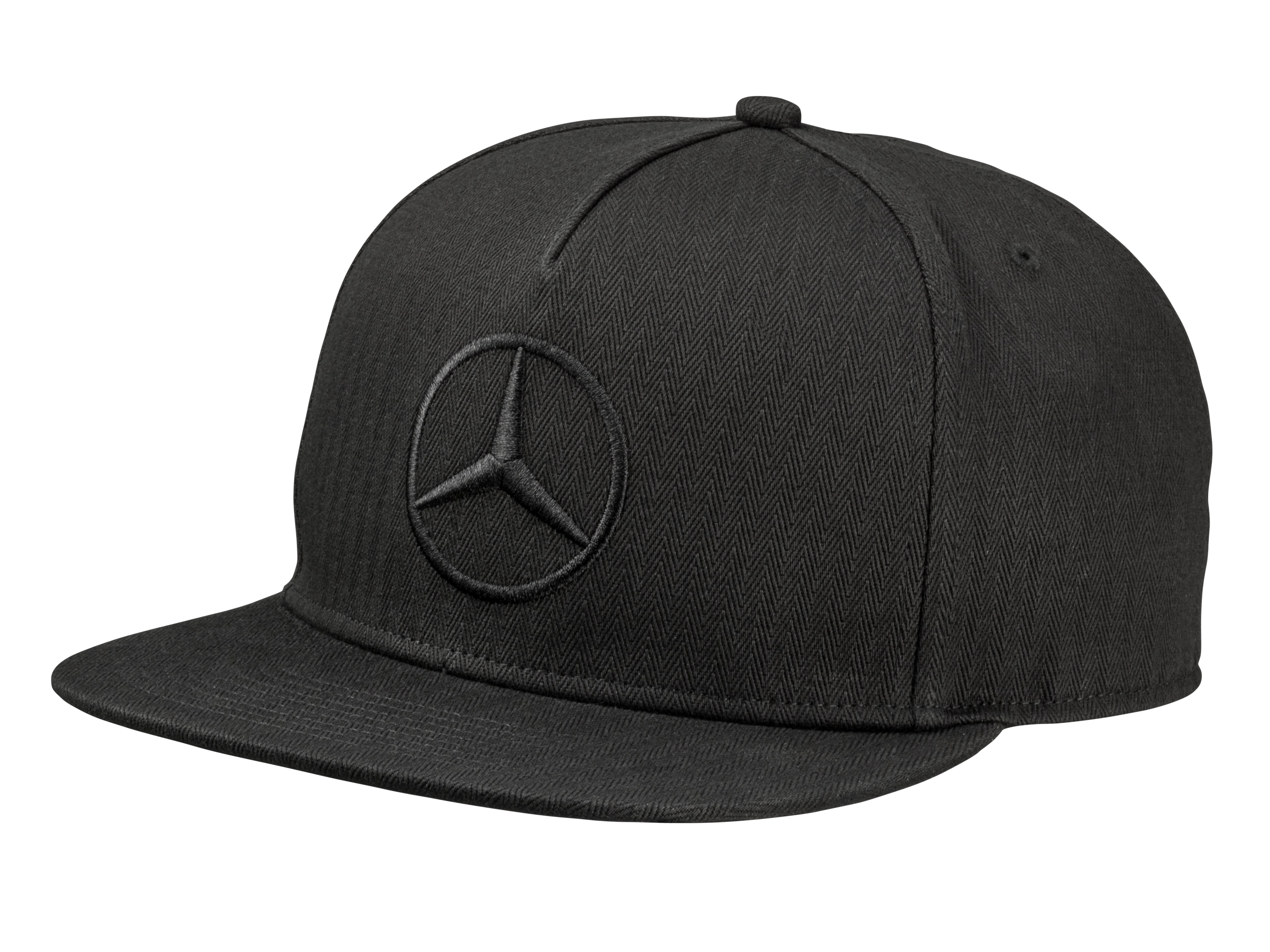 Flat Brim Cap - schwarz, Baumwolle (Bio)