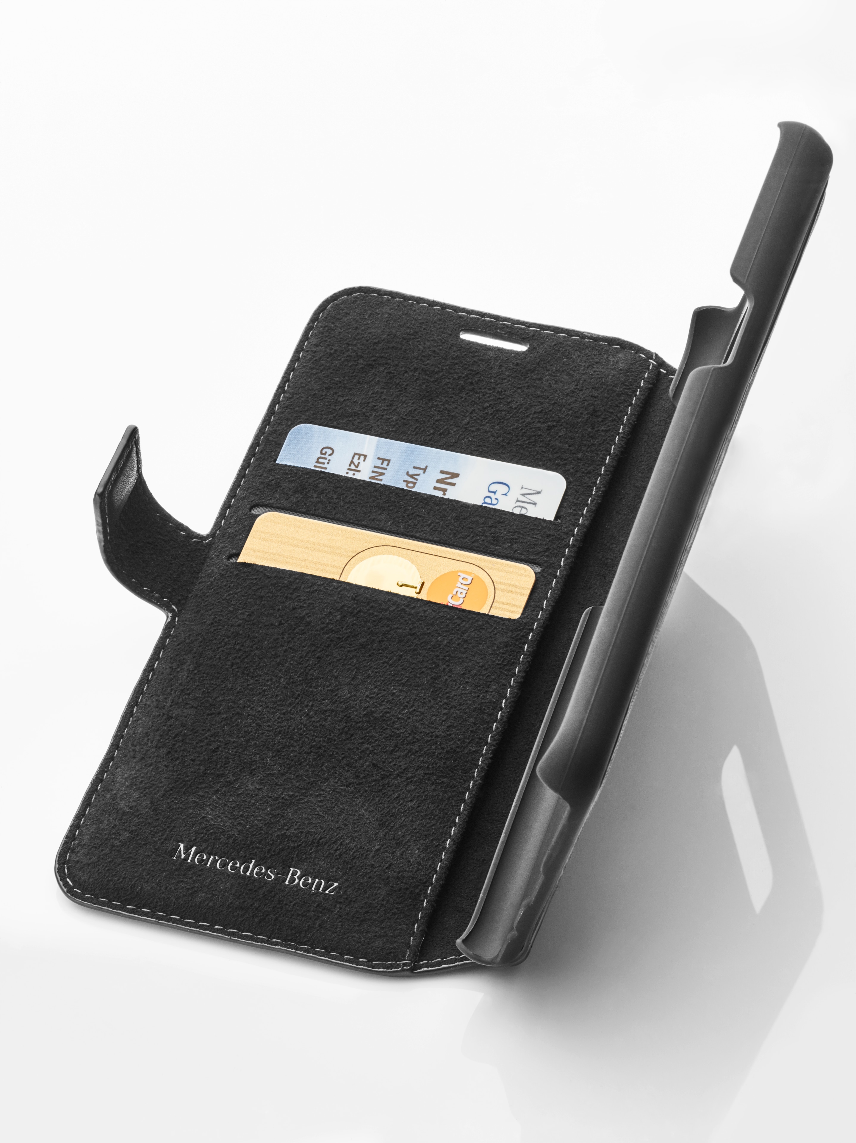 Hülle für Samsung Galaxy S8 Booktype - schwarz, Polycarbonat / Rindleder