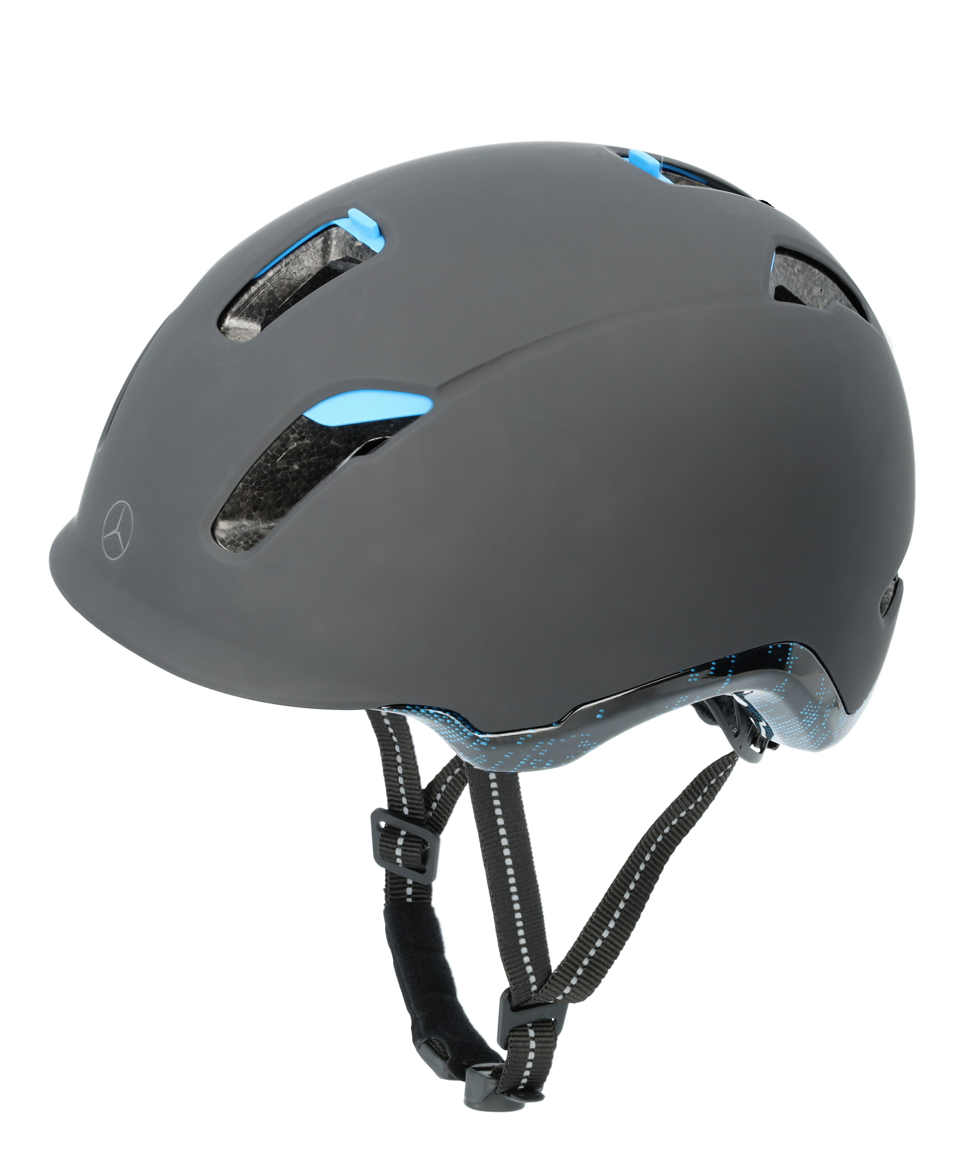 Fahrradhelm - schwarz, Polycarbonat / Polysterol