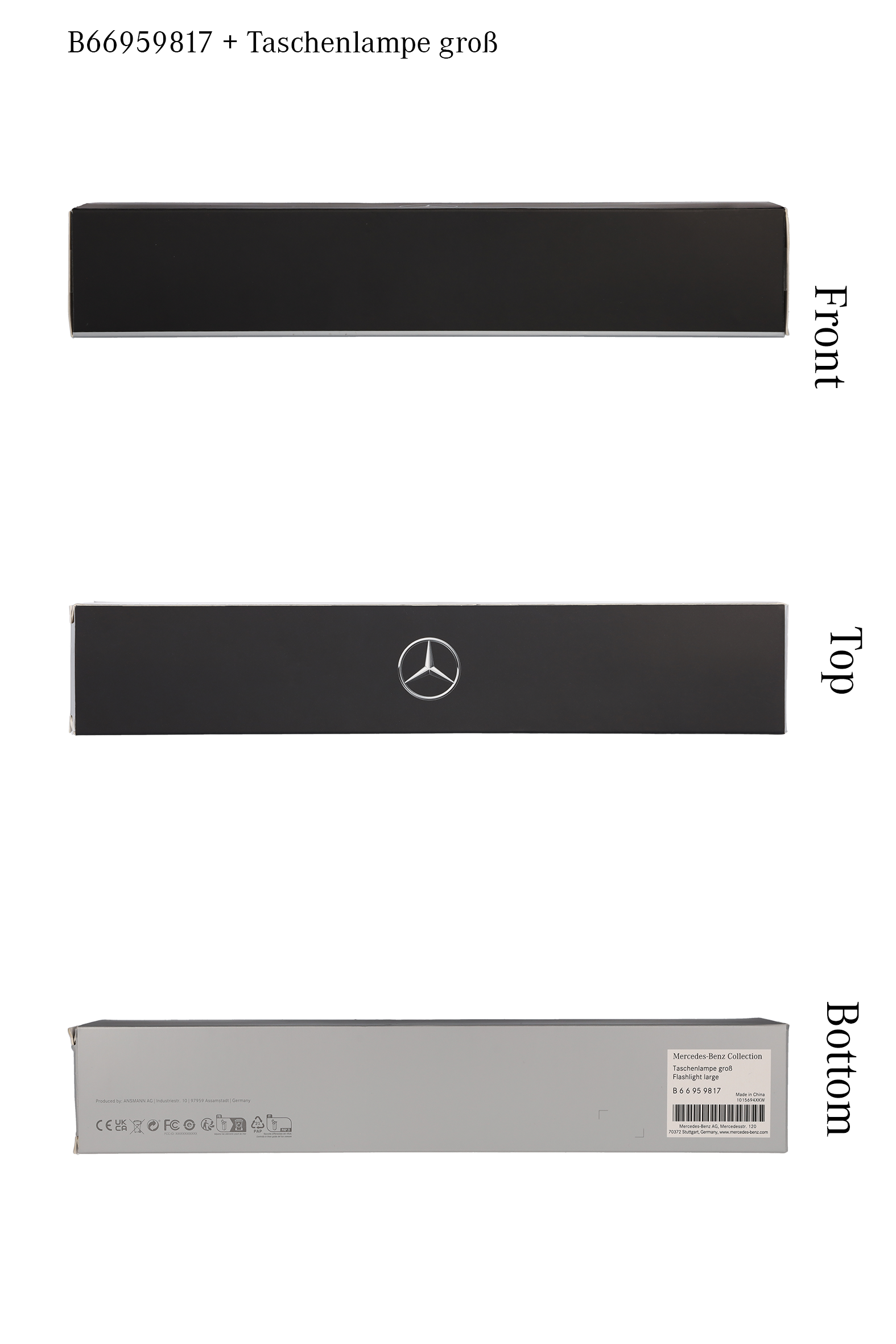 LED-Taschenlampe, groß - schwarz, Aluminium, Ansmann LED-Taschenlampe, groß - schwarz, Aluminium, Ansmann