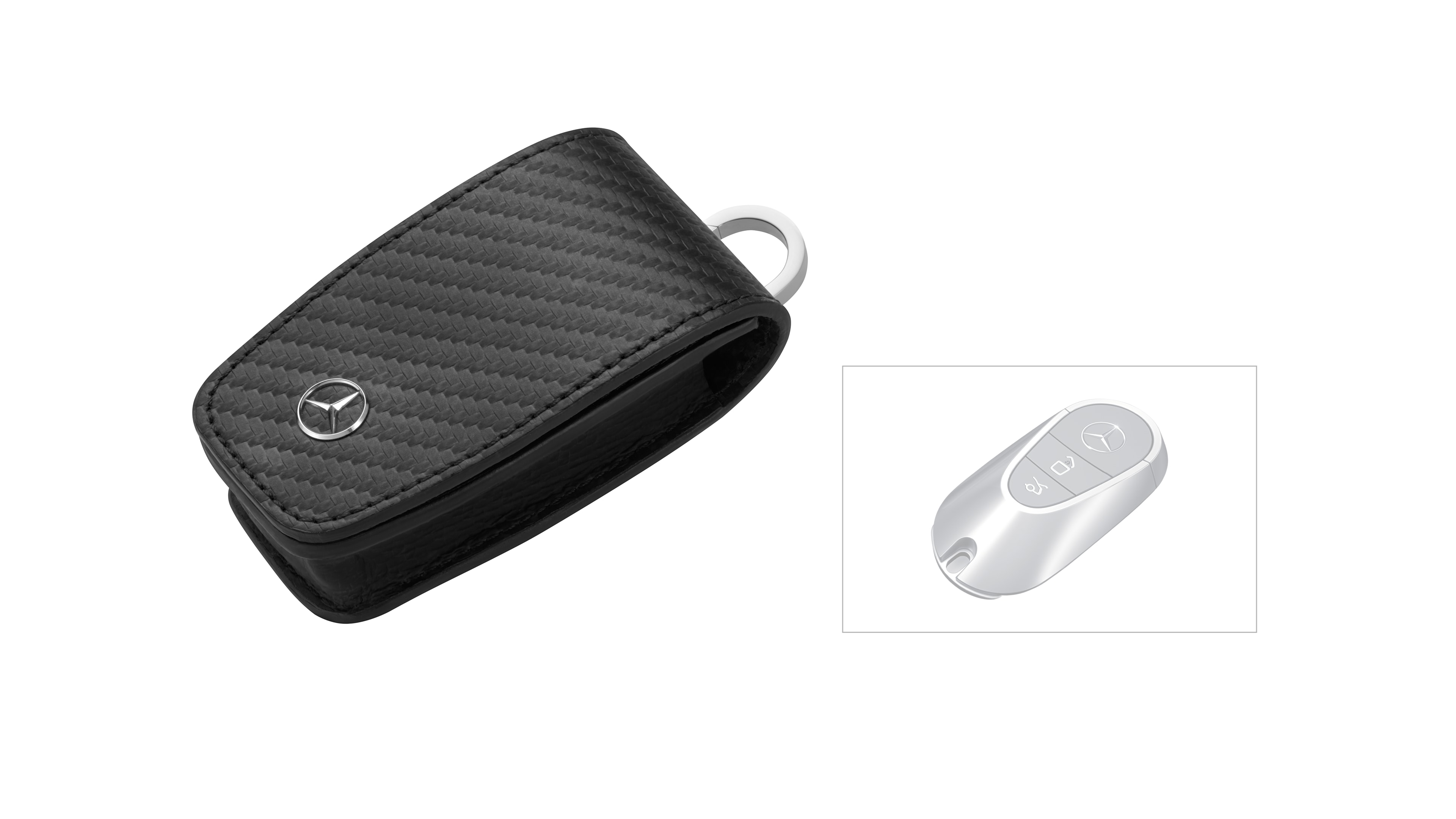 Schlüsseletui - carbon, Carbonleder