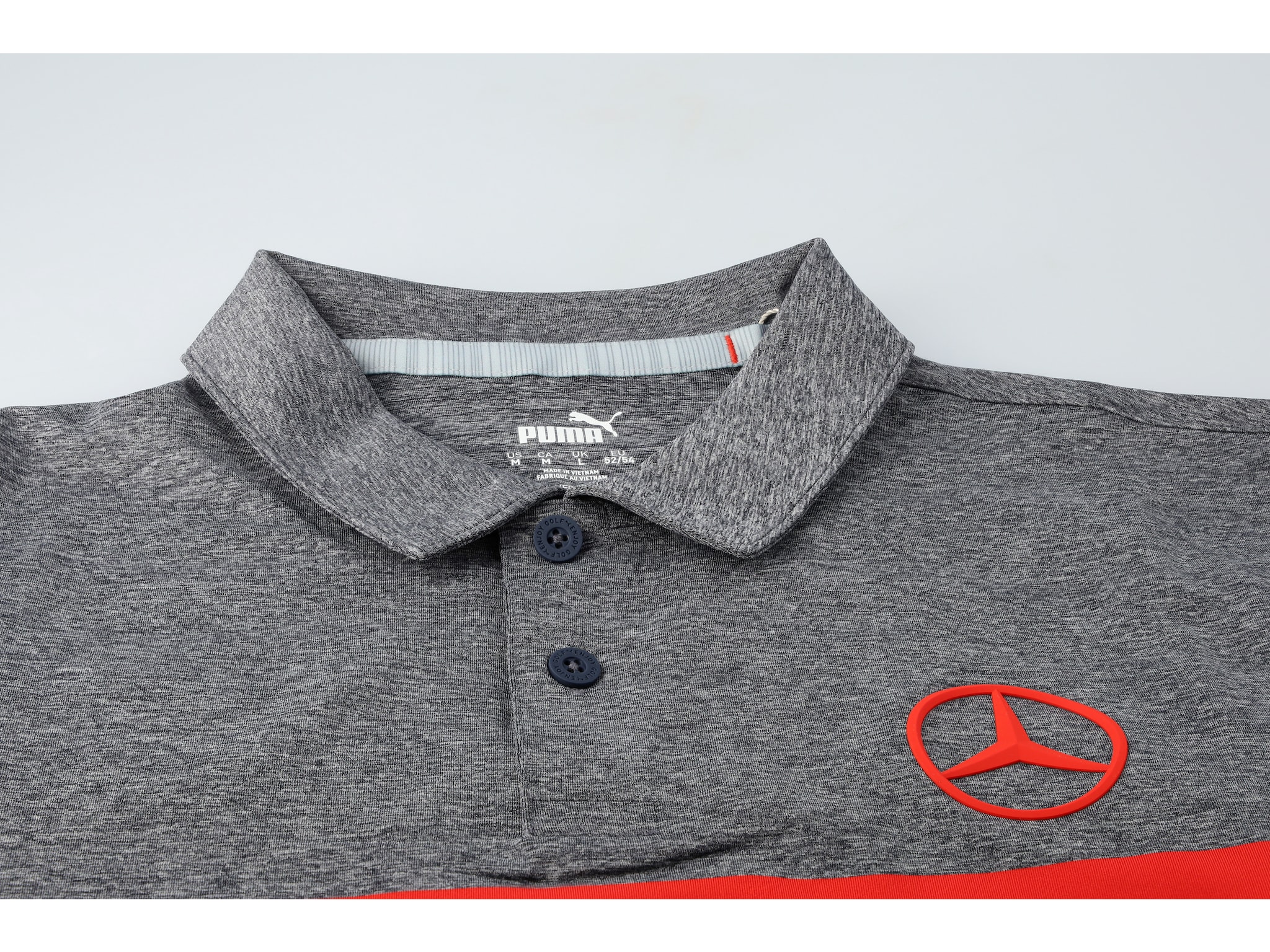 Golf-Poloshirt Herren - grau / rot, XXL